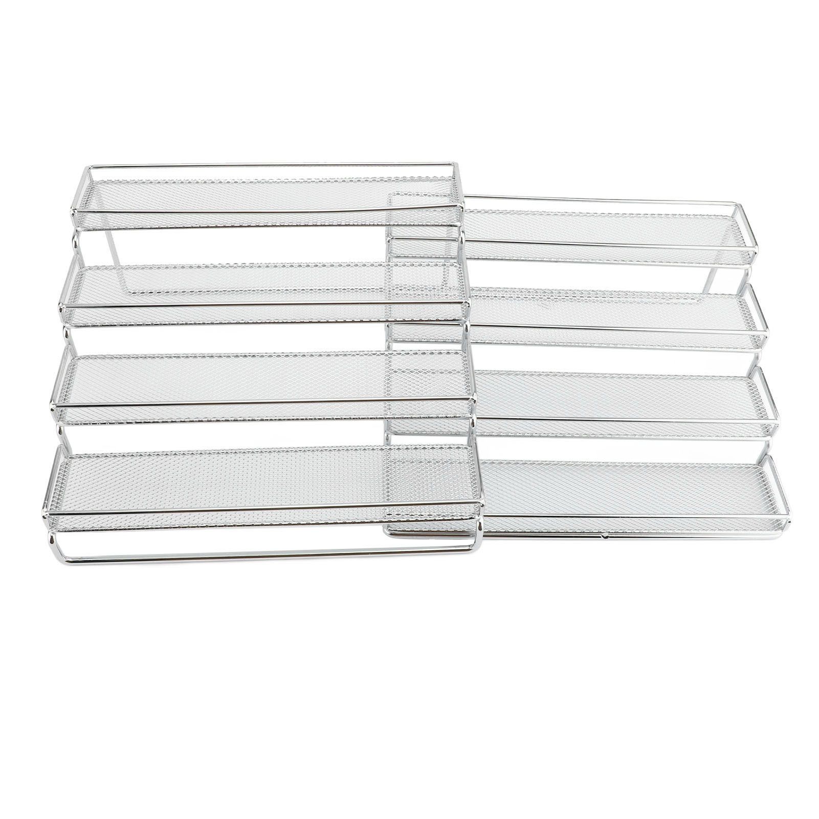 4 Tier Seasoning Rack Organizer Iron Wire Expandable Seasoning Organizer view 8