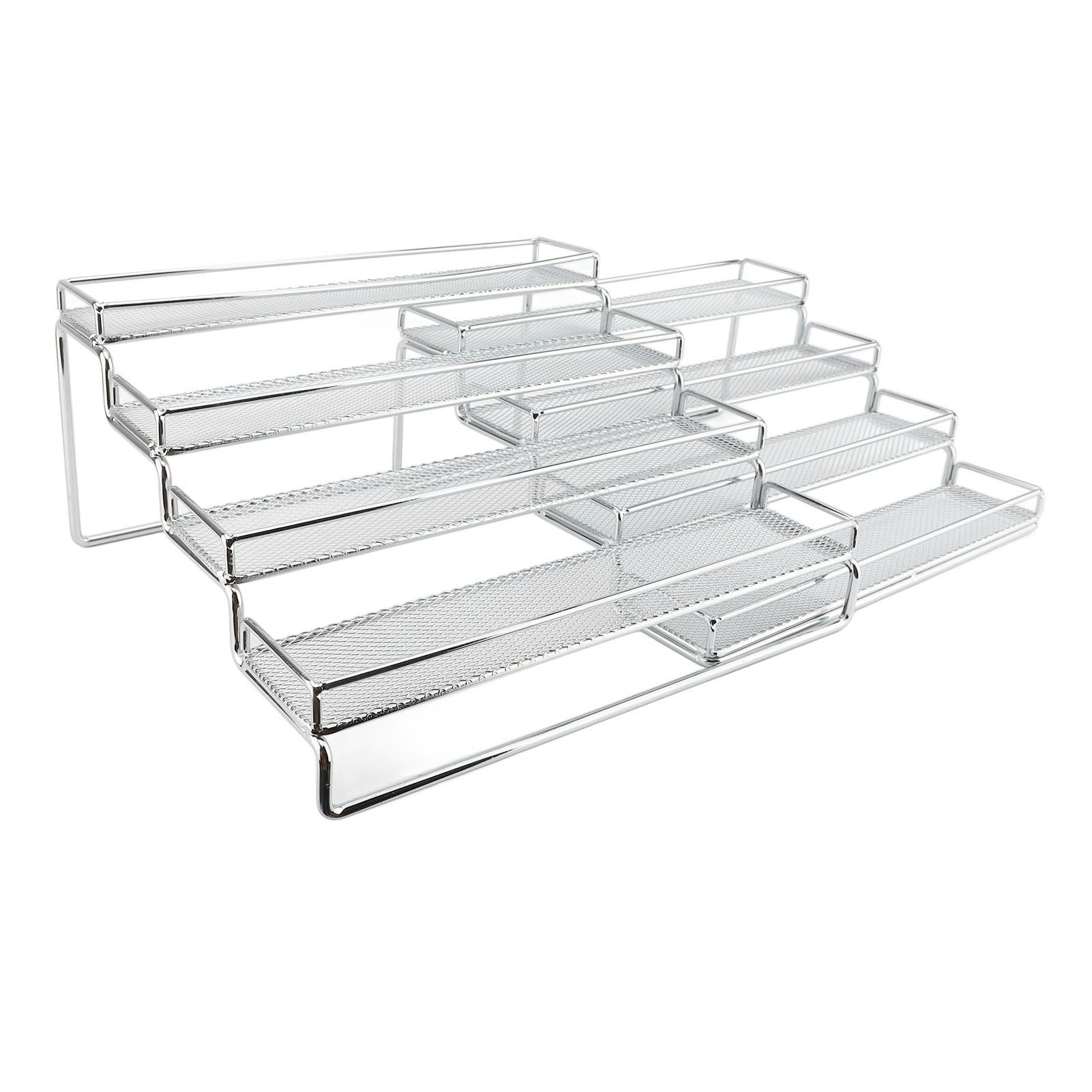 4 Tier Seasoning Rack Organizer Iron Wire Expandable Seasoning Organizer view 9