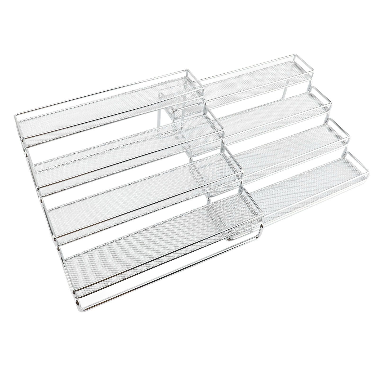 4 Tier Seasoning Rack Organizer Iron Wire Expandable Seasoning Organizer view 11