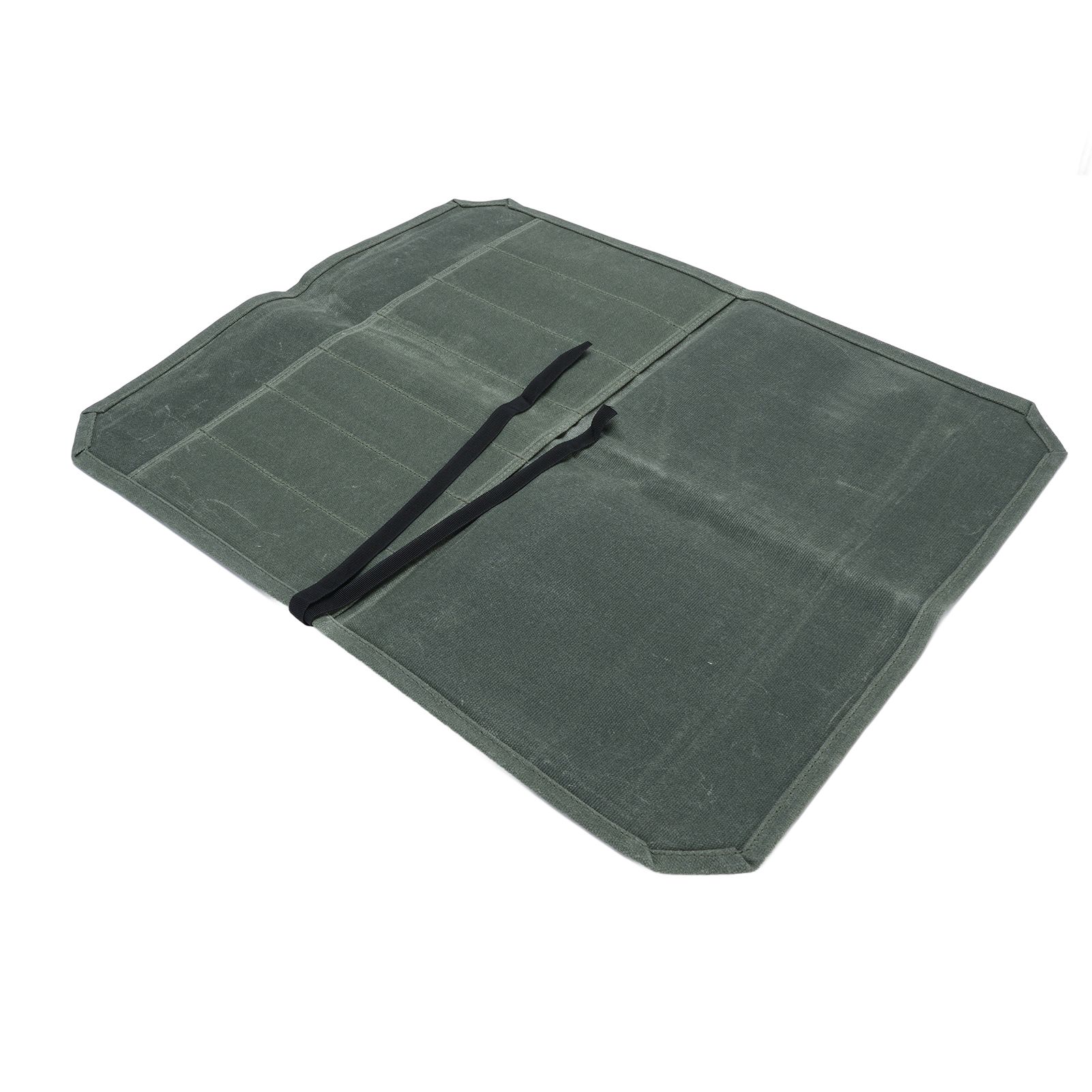 Cutlery Roll Case Wet Waxed Canvas Portable 7 Slots Chef Cutlery Roll Storage view 11