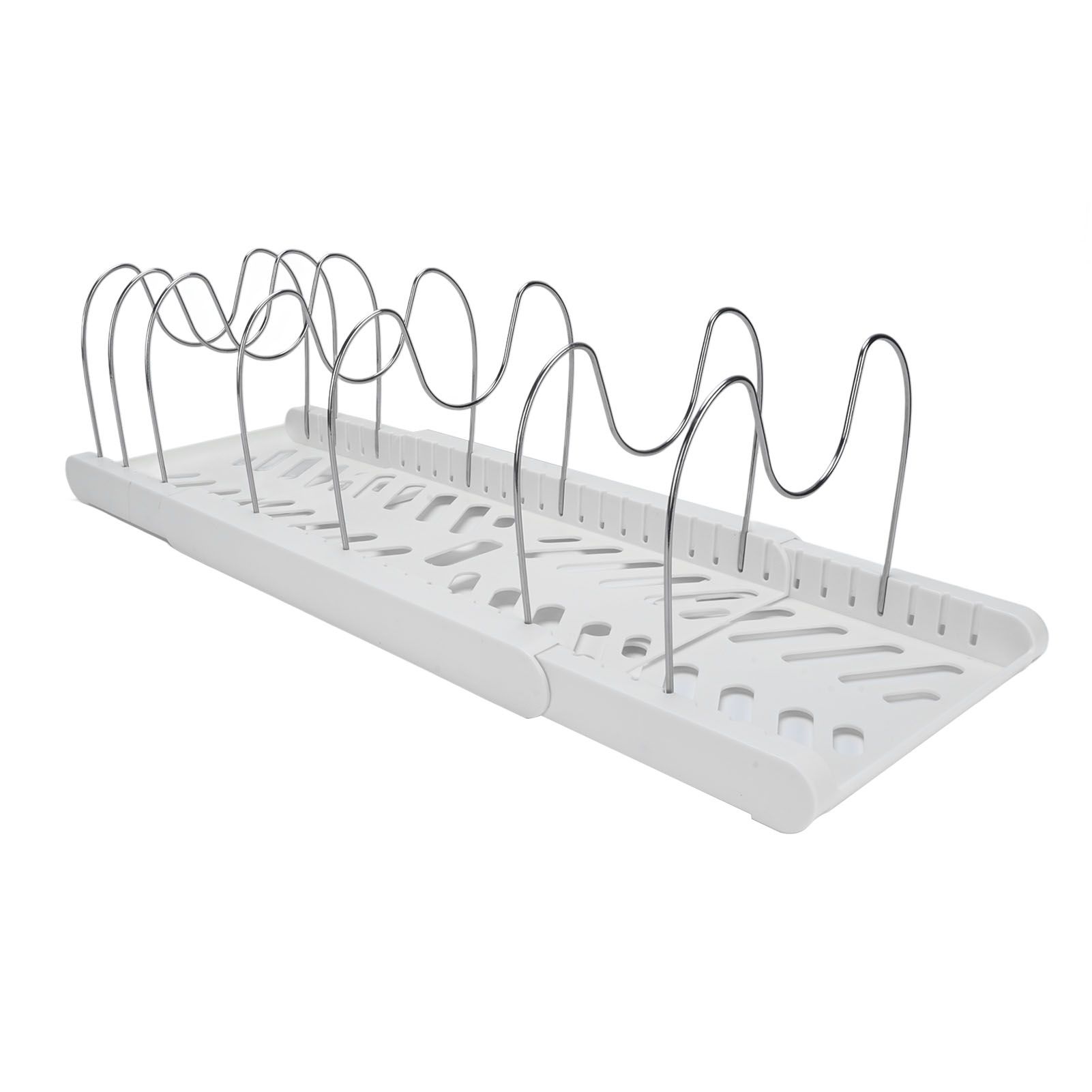 Pots and Pans Organizer Expandable Cookware Rack Adjustable Pan Organizer for view 11