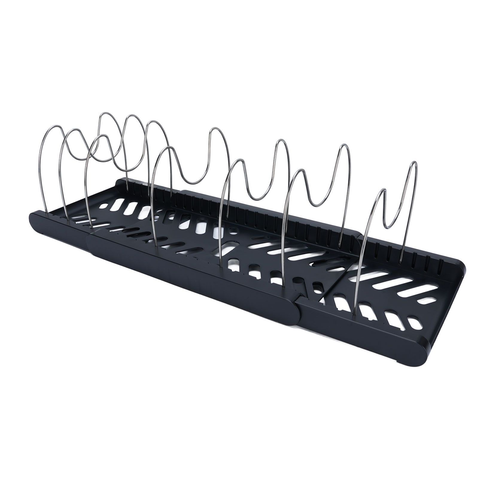 Pots and Pans Organizer Expandable Cookware Rack Adjustable Pan Organizer for view 5