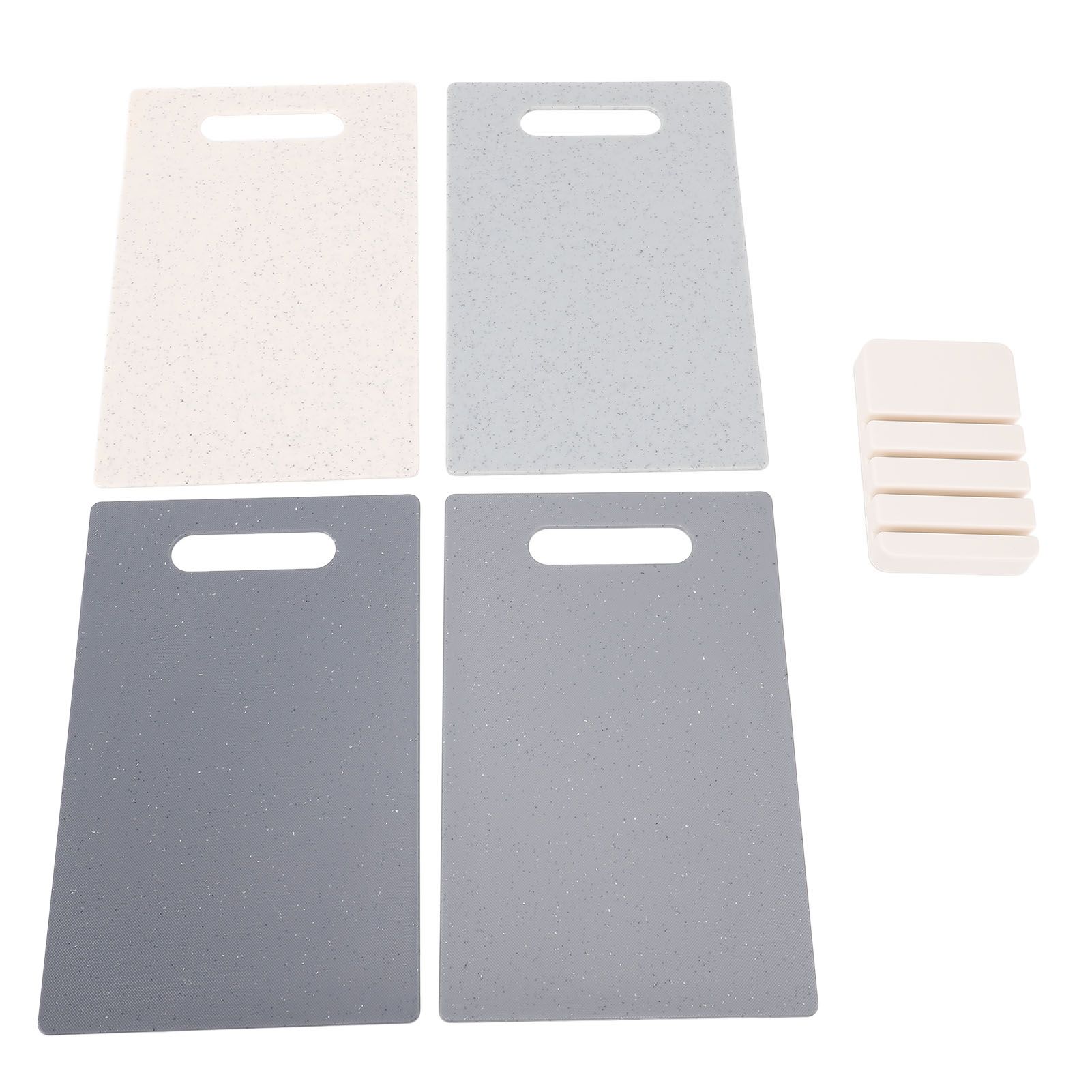 4PCS Cutting Board Set PP Plastic Anti Slip Chopping Boards with Stand for view 6