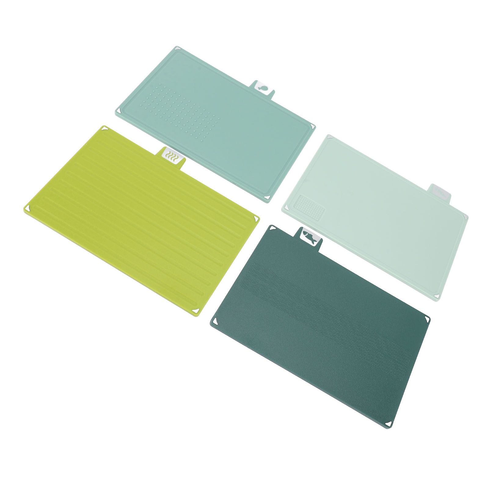 4PCS Cutting Boards with Storage Rack Versatile Classification Kitchen view 8