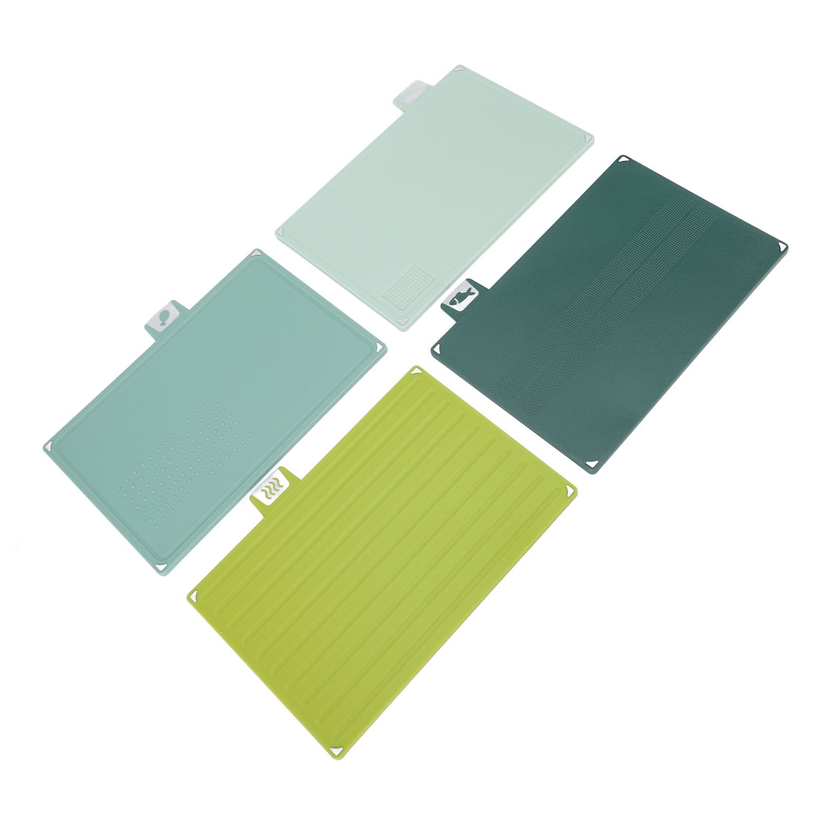 4PCS Cutting Boards with Storage Rack Versatile Classification Kitchen view 9