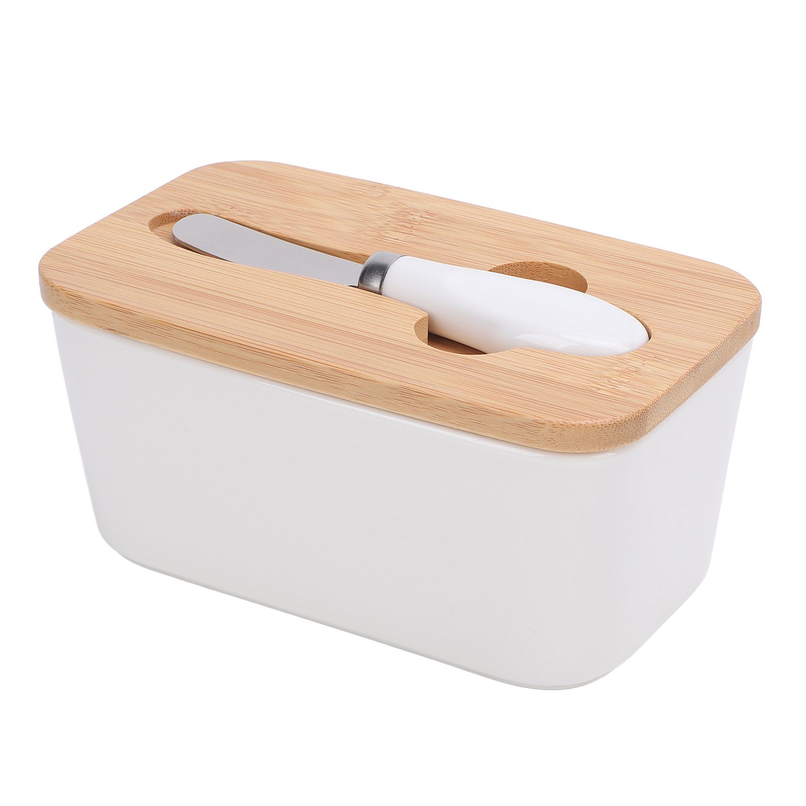 500ml Ceramic Butter Dish with Lid Sealed Freshness Keeping Easy Cleanup view 9