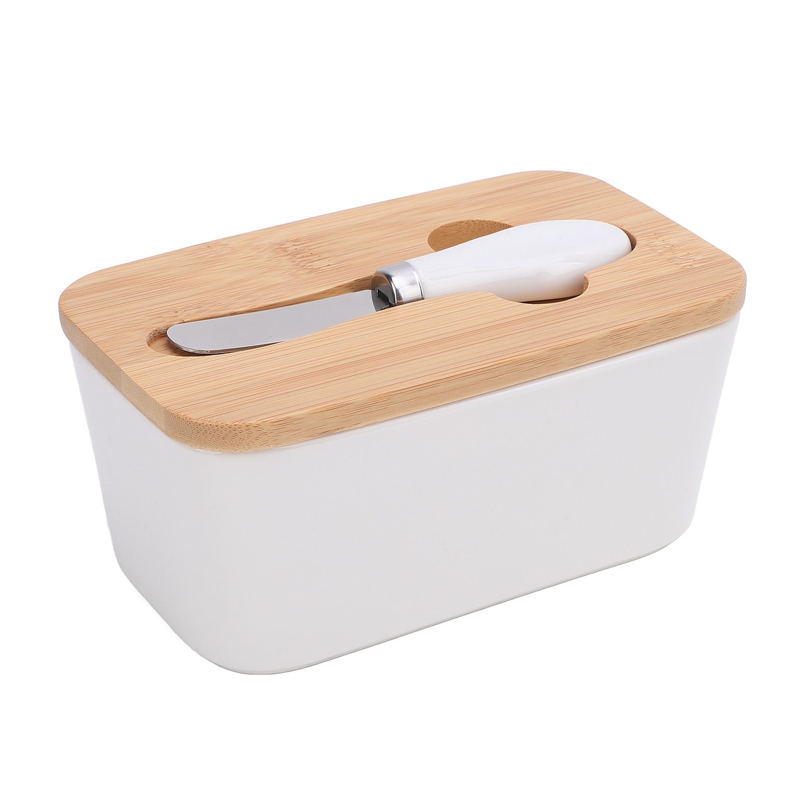 500ml Ceramic Butter Dish with Lid Sealed Freshness Keeping Easy Cleanup view 10