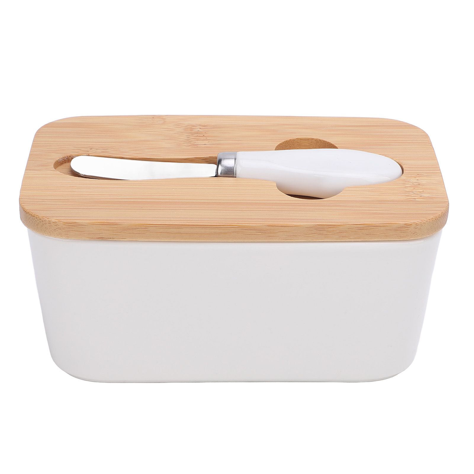 500ml Ceramic Butter Dish with Lid Sealed Freshness Keeping Easy Cleanup view 11