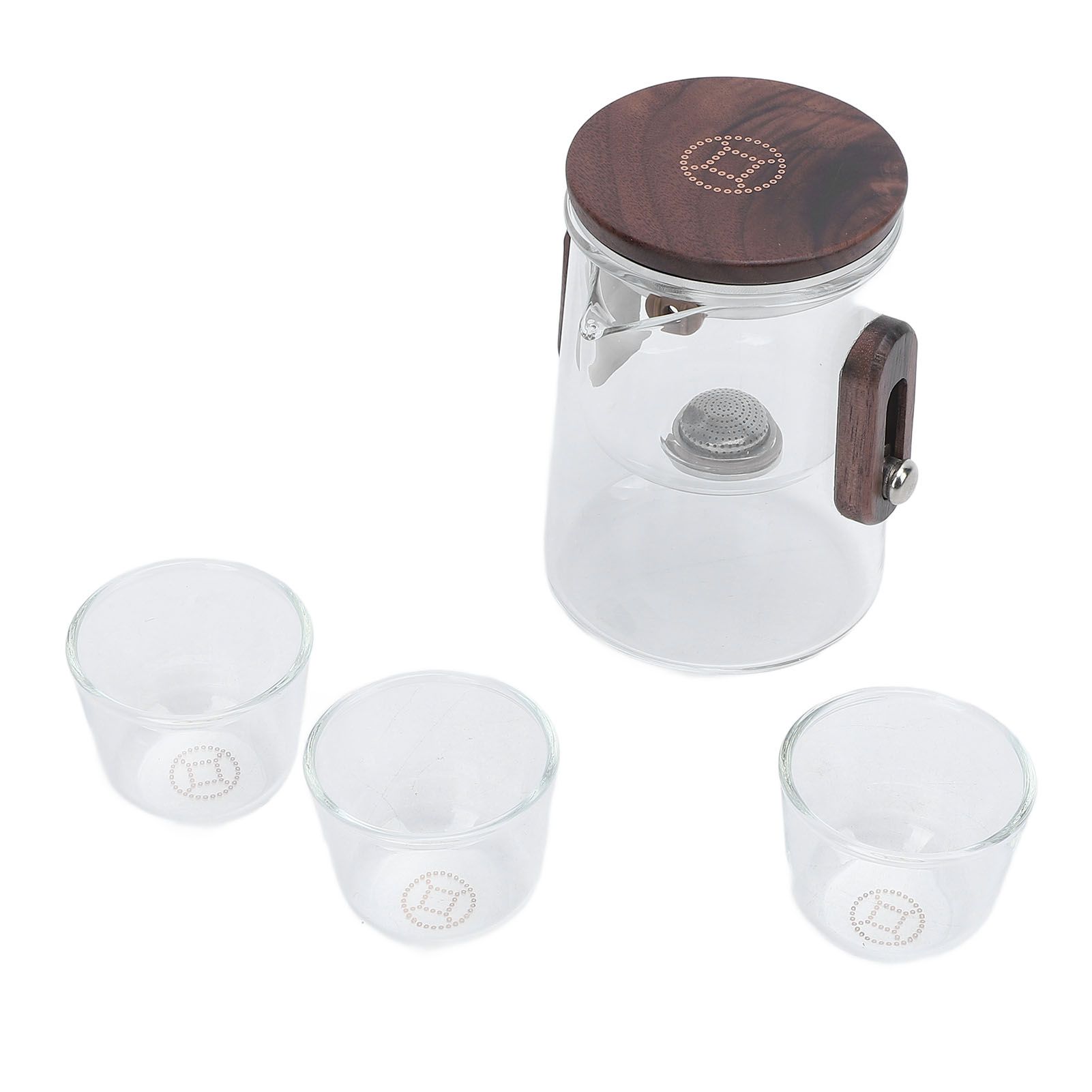 Glass Teapot with Strainer 330ml Magnetic Filtration Pot Water Separation