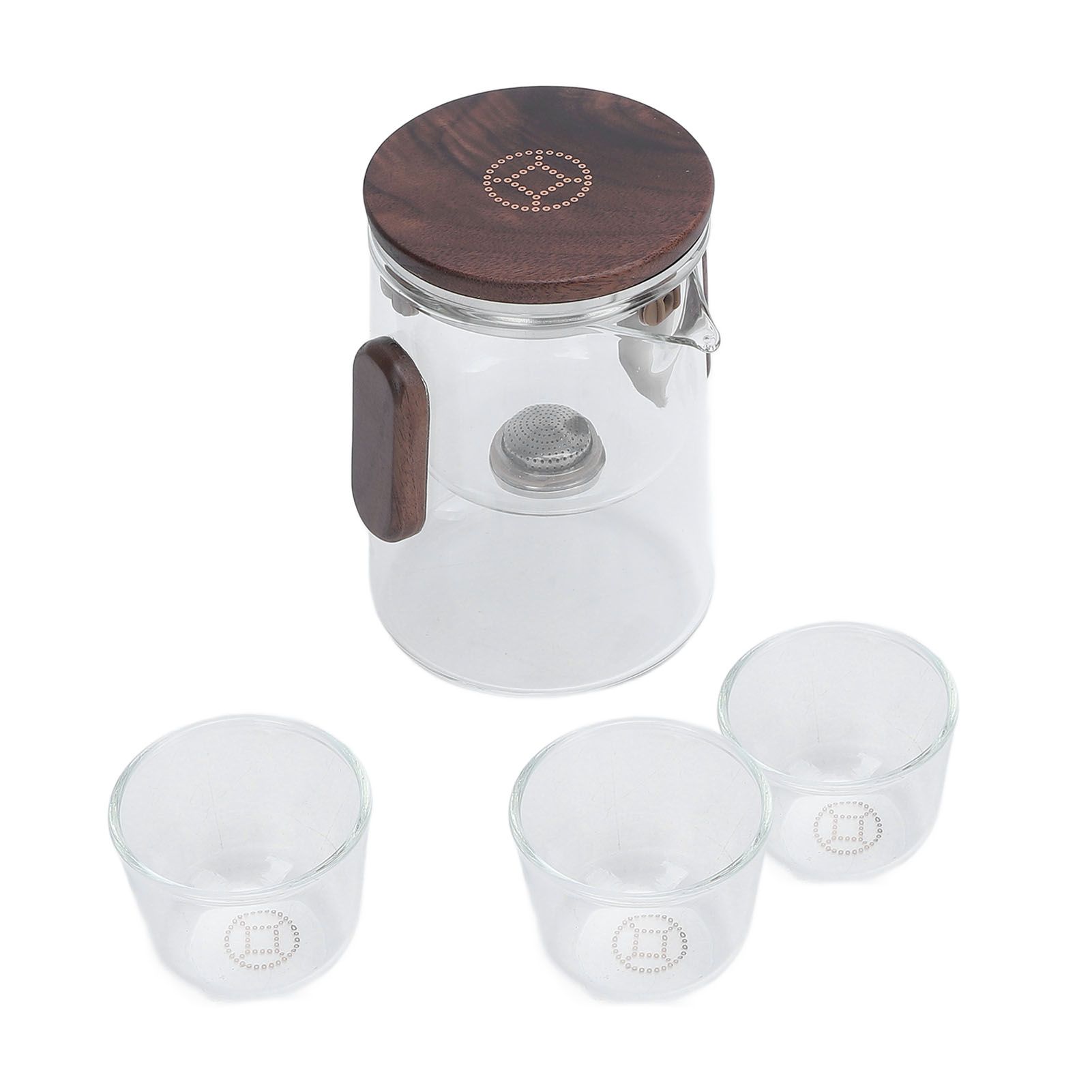 Glass Teapot with Strainer 330ml Magnetic Filtration Pot Water Separation view 4