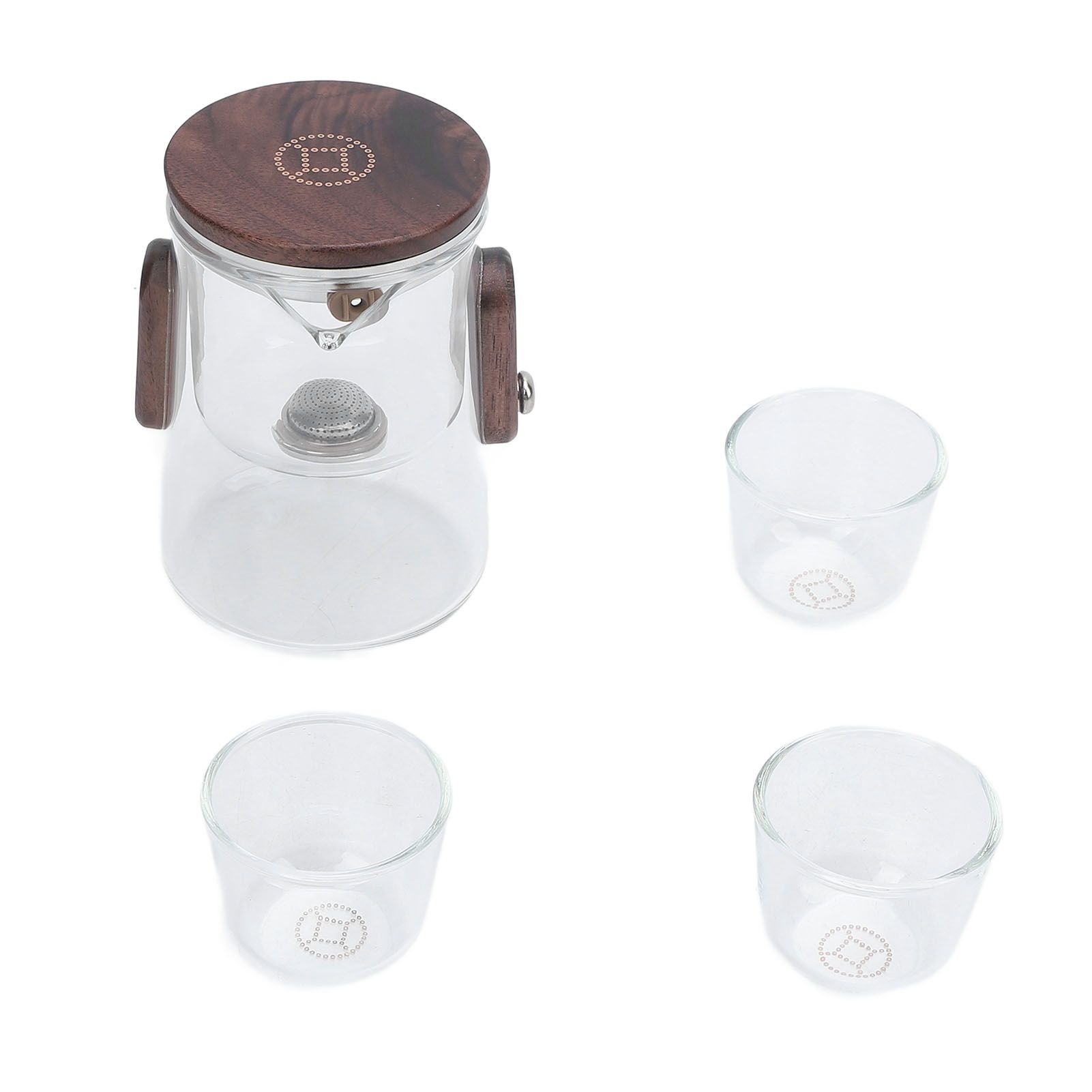 Glass Teapot with Strainer 330ml Magnetic Filtration Pot Water Separation view 9