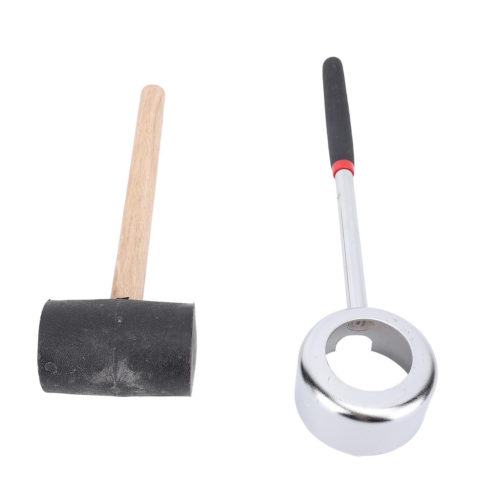 Coconut Opener Tool Set with Hammer Stainless Steel Food Grade Coconut Breaker