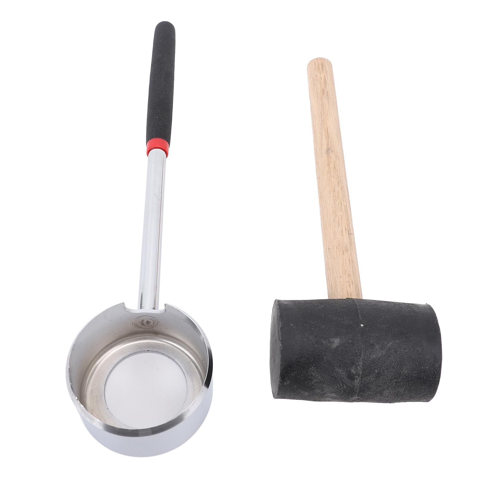 Coconut Opener Tool Set with Hammer Stainless Steel Food Grade Coconut Breaker view 9