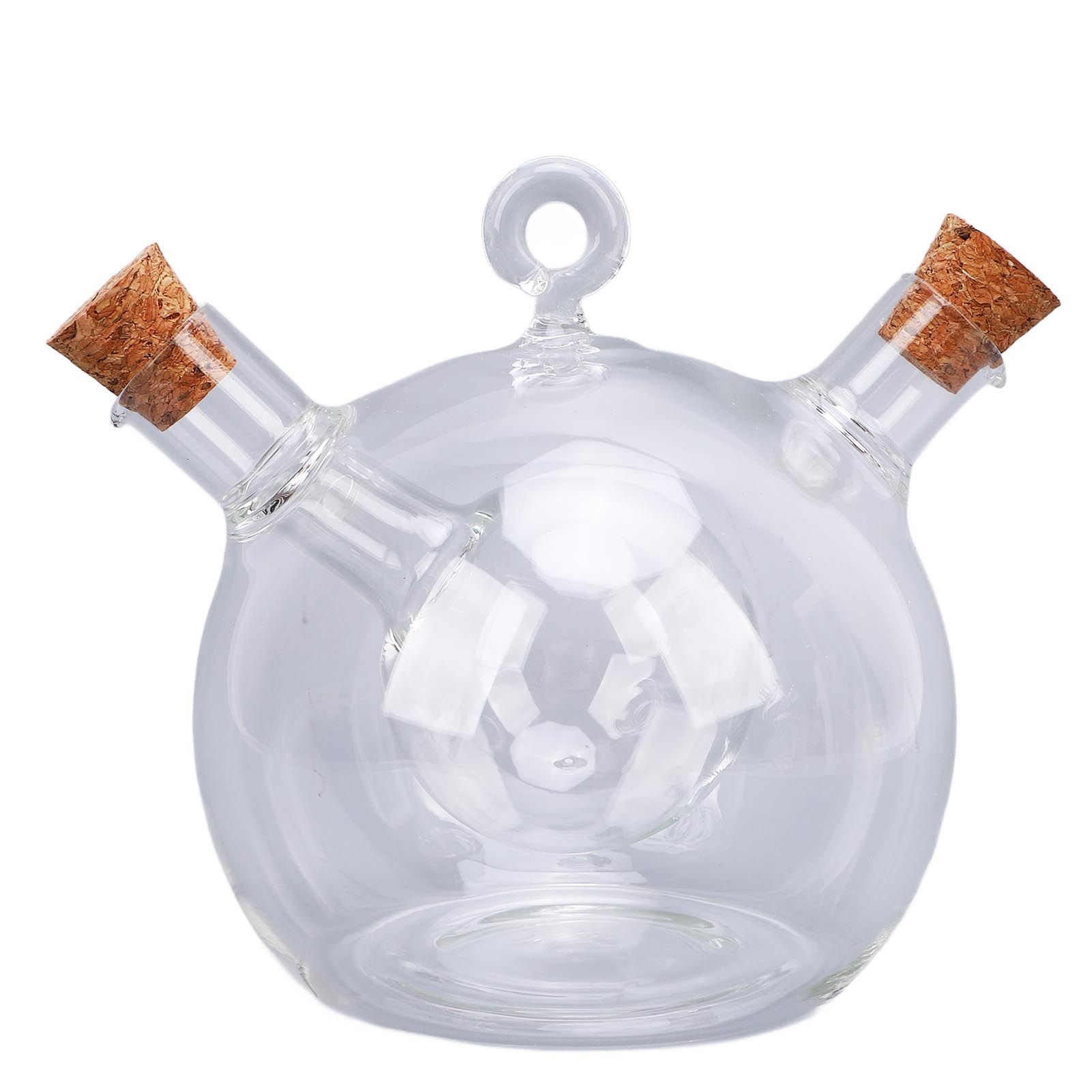 Olive Oil and Vinegar Dispenser 2 in 1 Glass Double Pourer Spout Oil and view 10