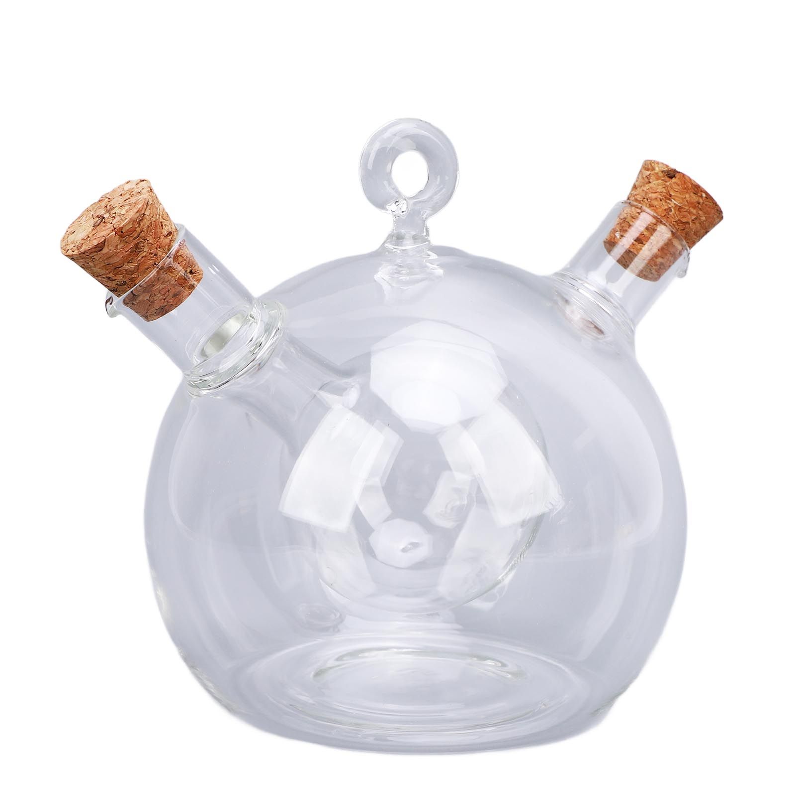 Olive Oil and Vinegar Dispenser 2 in 1 Glass Double Pourer Spout Oil and view 11