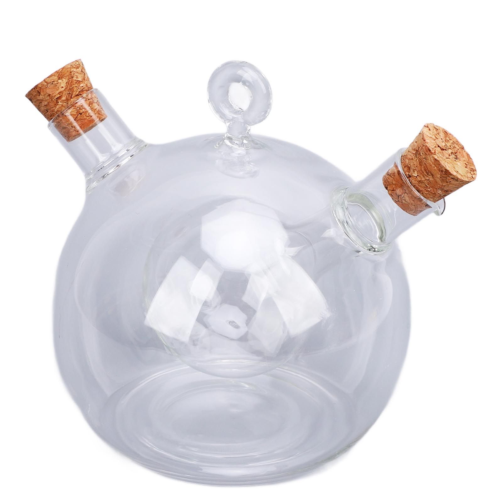Olive Oil and Vinegar Dispenser 2 in 1 Glass Double Pourer Spout Oil and view 12