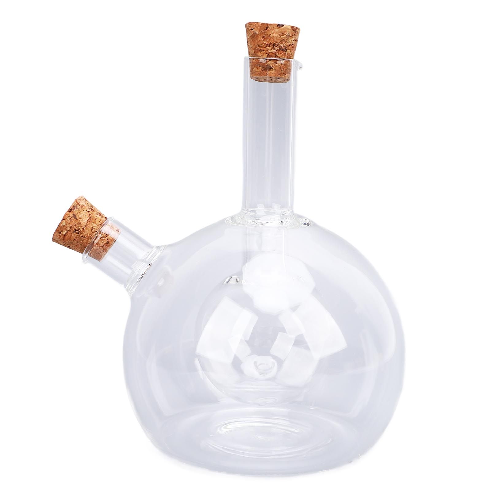 Olive Oil and Vinegar Dispenser 2 in 1 Glass Double Pourer Spout Oil and