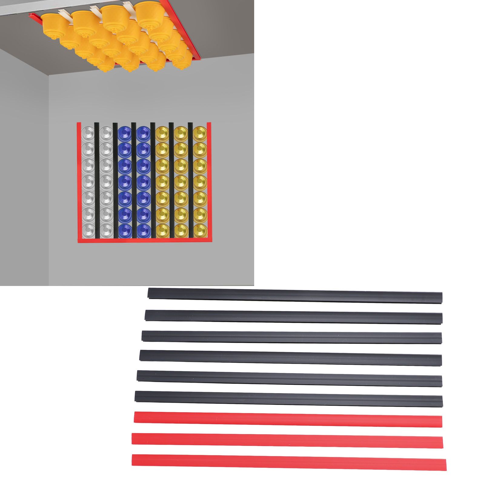 Adhesive Wall Mount Coffee Pods Storage Holder Can Store Up to 49 Coffee view 12