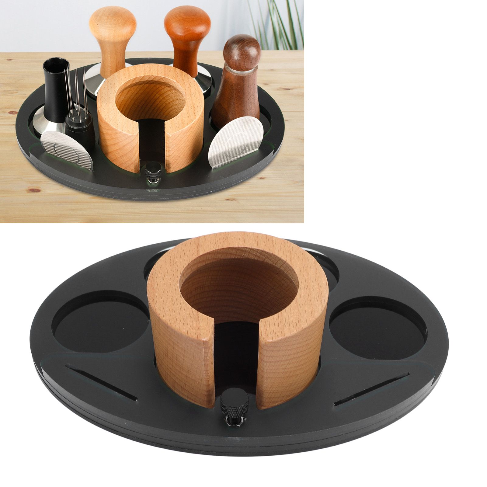 Coffee Tamping Station Organizer Coffee Portafilter Holder for 51mm 53mm 54mm view 11