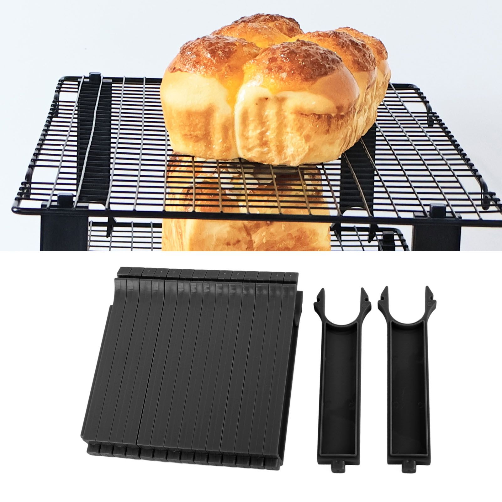 16pcs Wire Cooling Rack Stacker Baking Tray Stackers Space Saving Reusable view 12