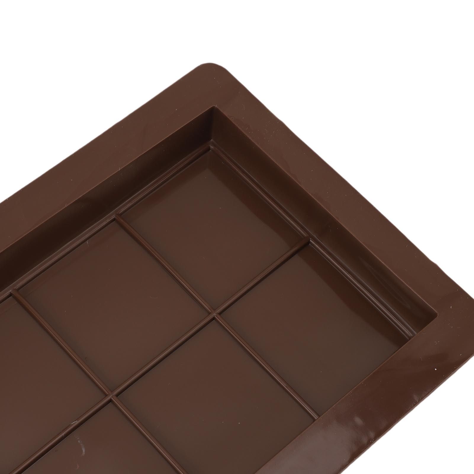 2PCS Chocolate Bar Mold Soft Silicone Reusable Rectangle Grid Chocolate Baking view 2