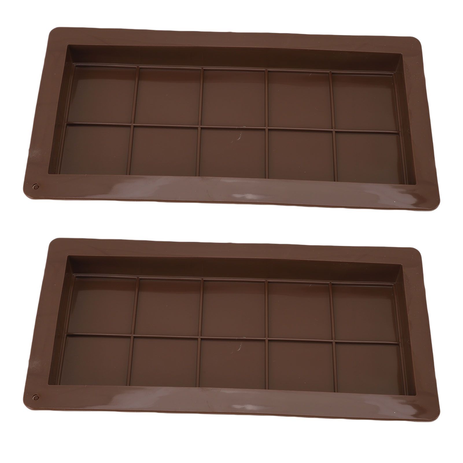 2PCS Chocolate Bar Mold Soft Silicone Reusable Rectangle Grid Chocolate Baking view 3