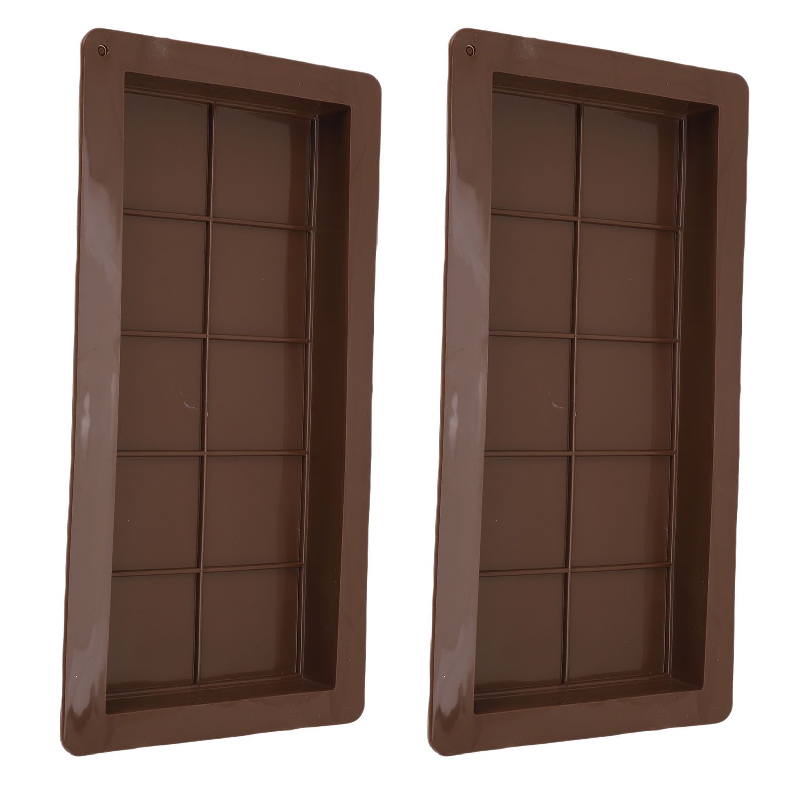 2PCS Chocolate Bar Mold Soft Silicone Reusable Rectangle Grid Chocolate Baking view 4