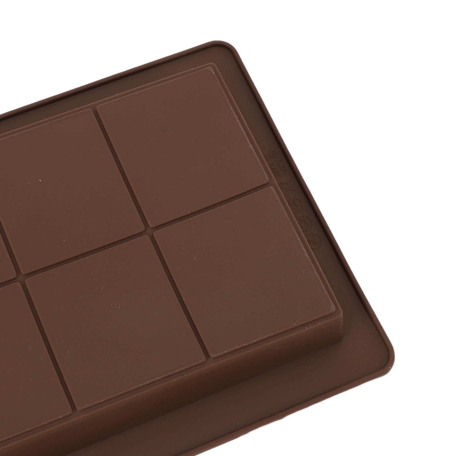 2PCS Chocolate Bar Mold Soft Silicone Reusable Rectangle Grid Chocolate Baking view 5