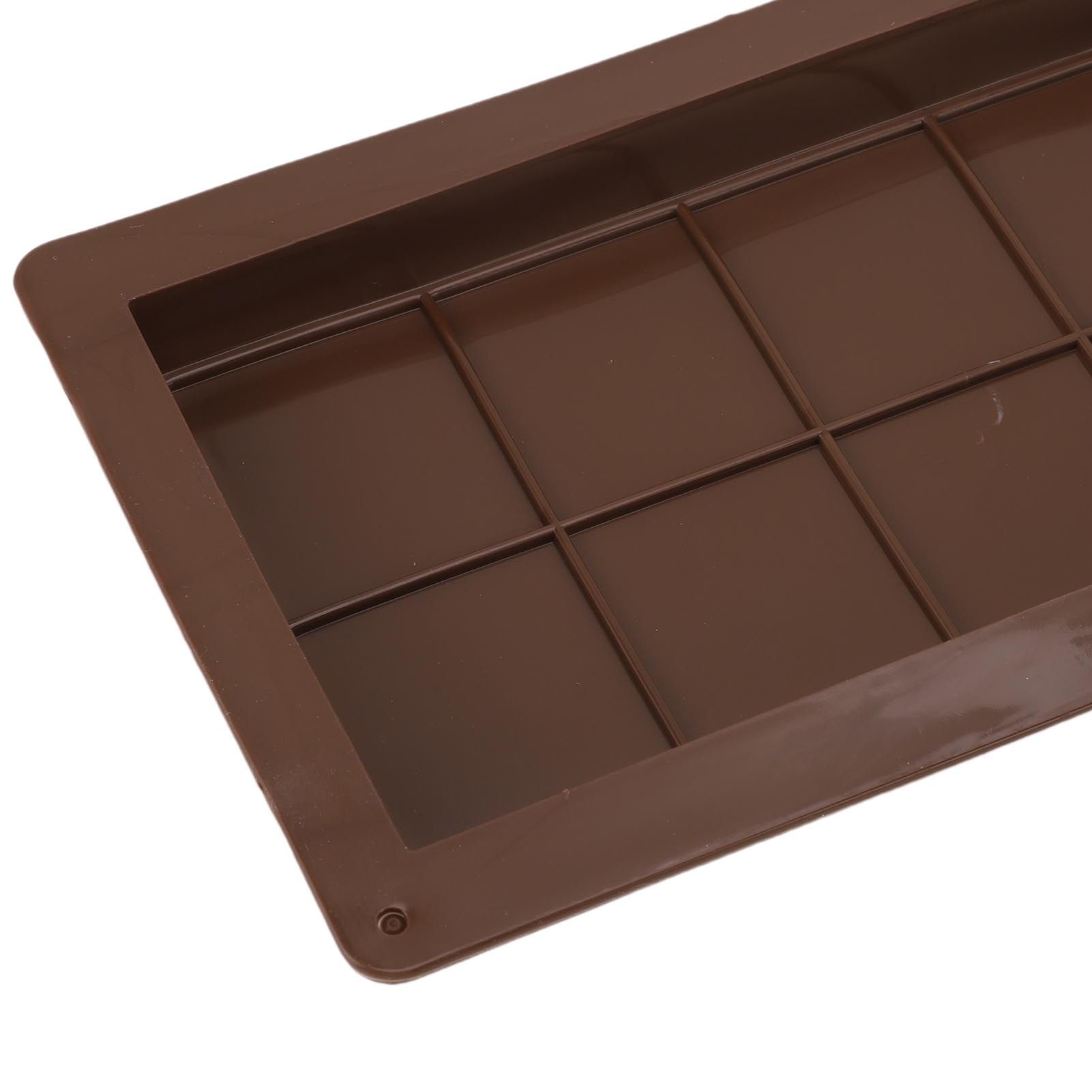 2PCS Chocolate Bar Mold Soft Silicone Reusable Rectangle Grid Chocolate Baking view 7