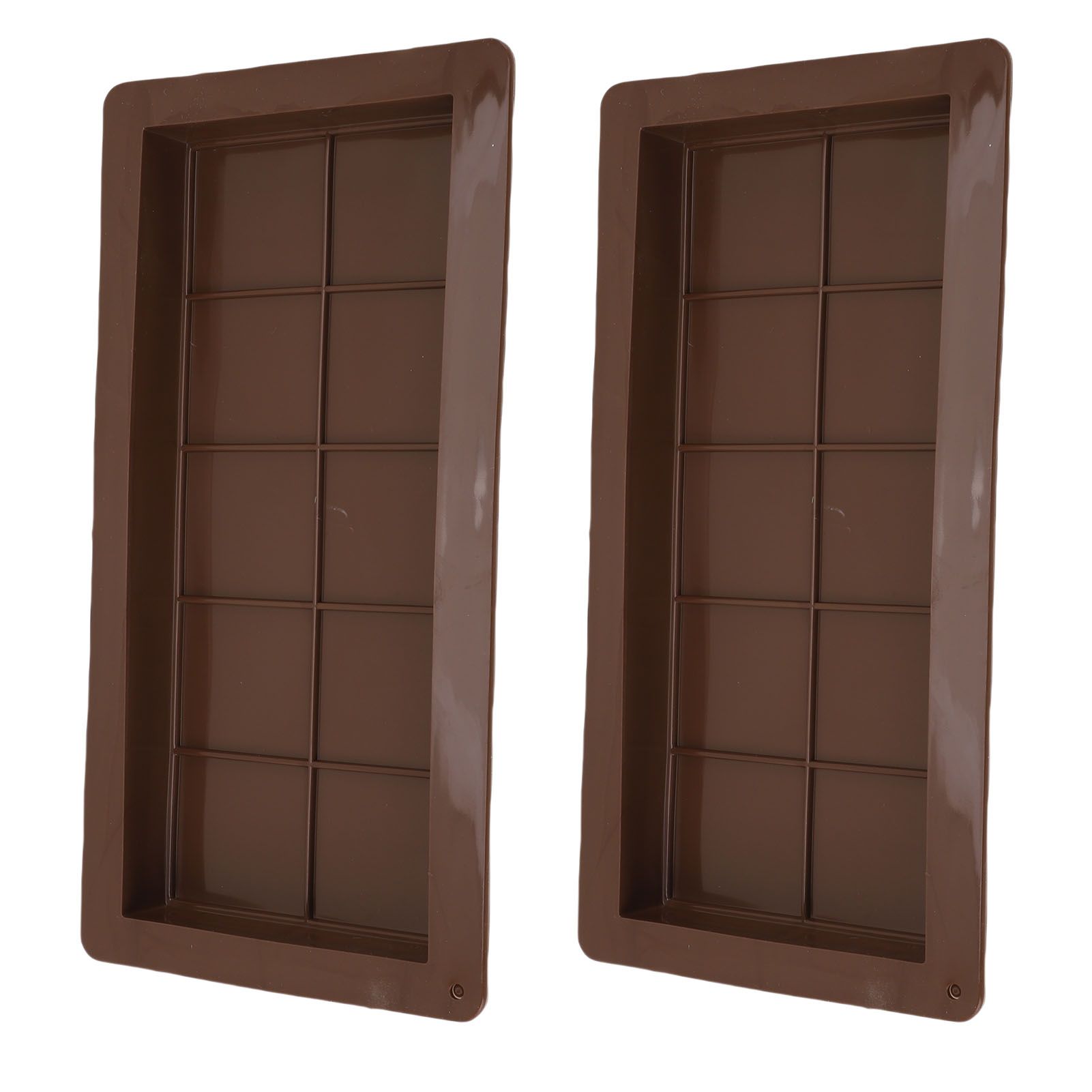 2PCS Chocolate Bar Mold Soft Silicone Reusable Rectangle Grid Chocolate Baking view 8