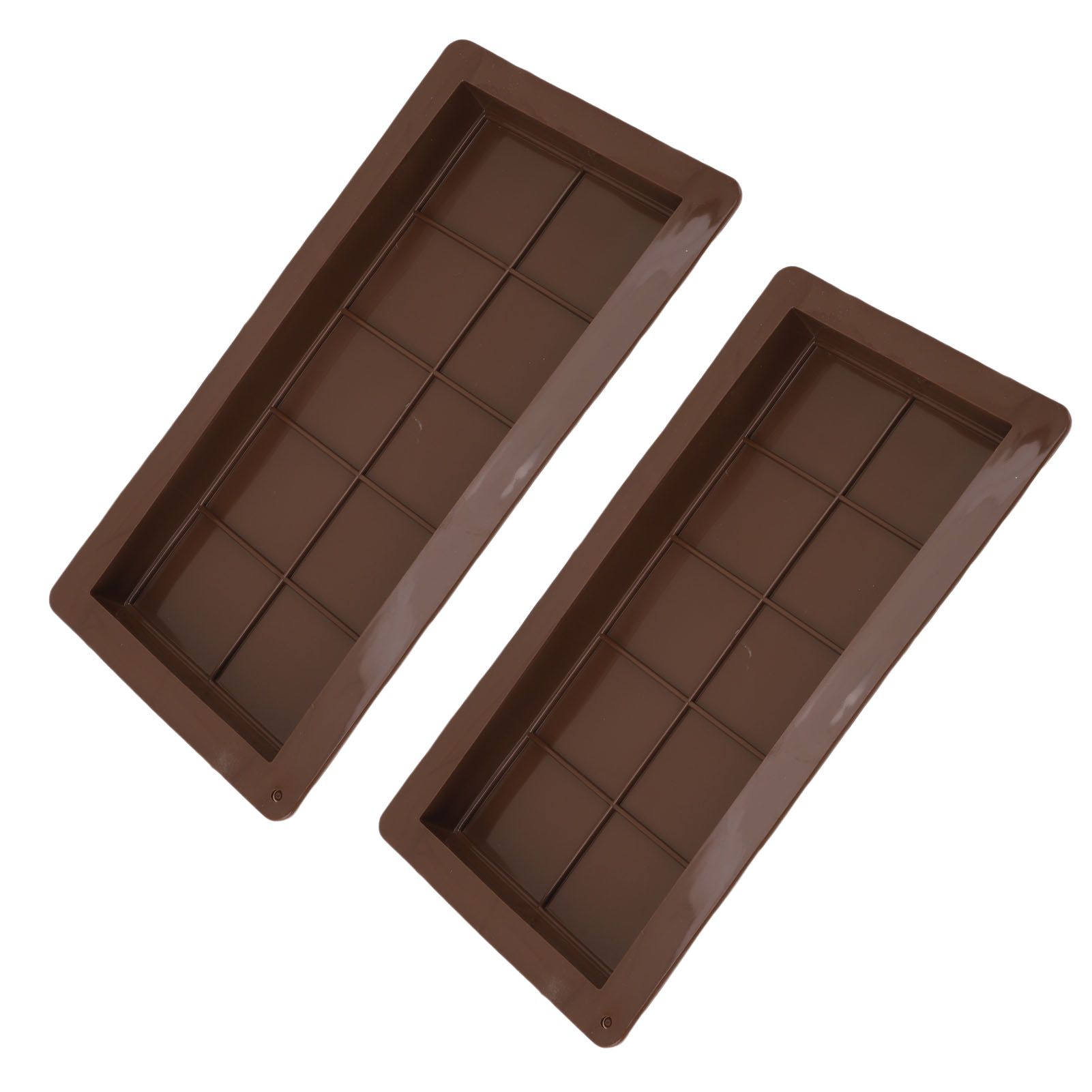 2PCS Chocolate Bar Mold Soft Silicone Reusable Rectangle Grid Chocolate Baking view 10