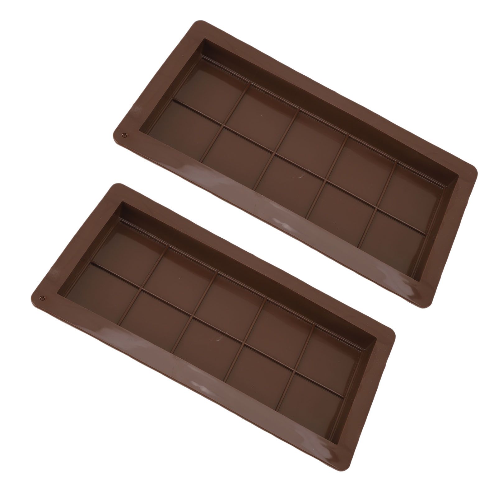 2PCS Chocolate Bar Mold Soft Silicone Reusable Rectangle Grid Chocolate Baking view 12