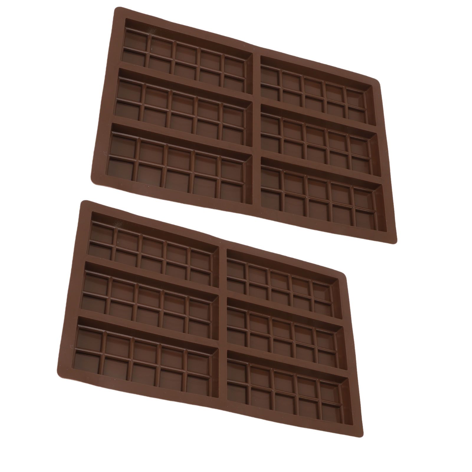 2PCS Chocolate Bar Mold Soft Silicone Reusable Rectangle Grid Chocolate Baking view 6