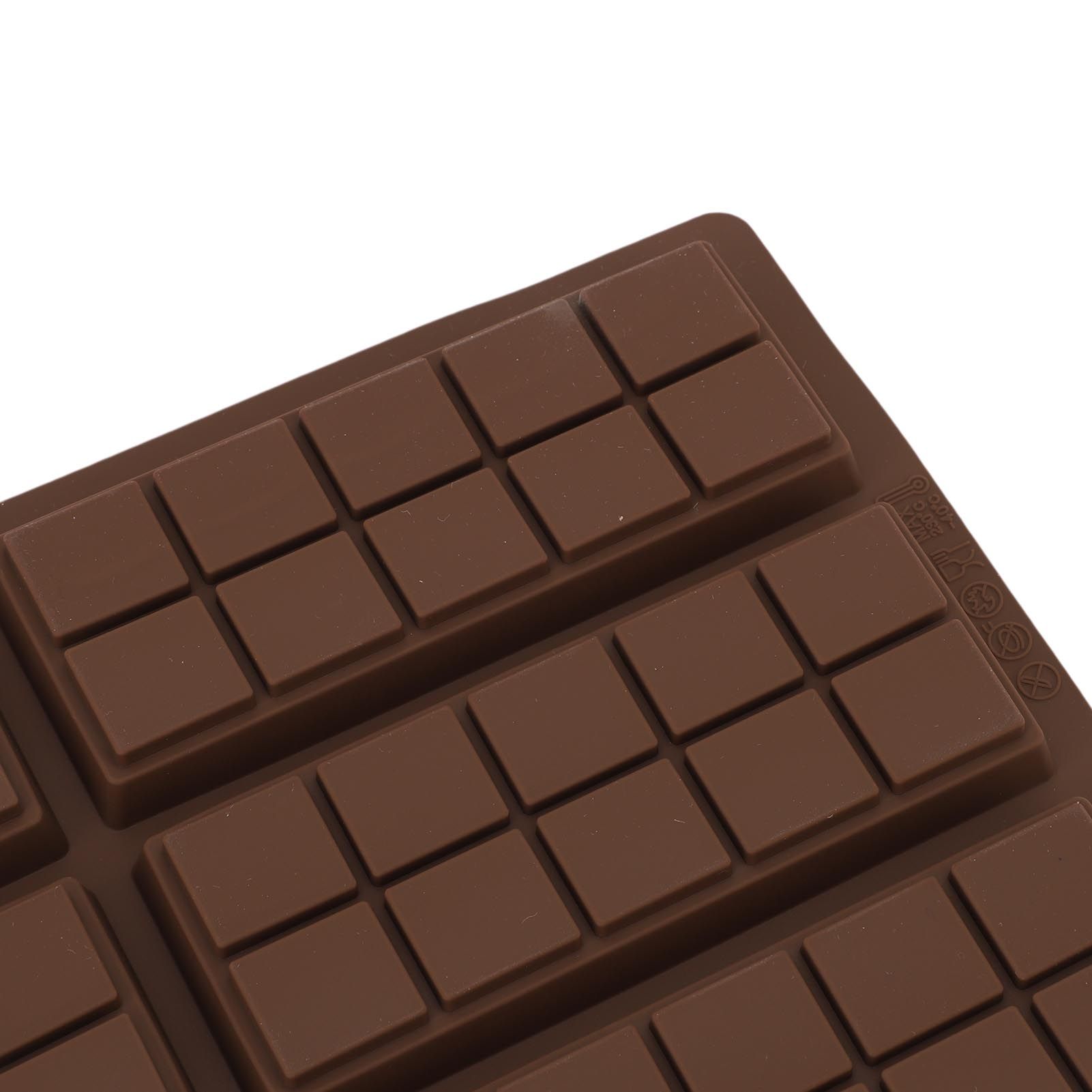 2PCS Chocolate Bar Mold Soft Silicone Reusable Rectangle Grid Chocolate Baking view 7