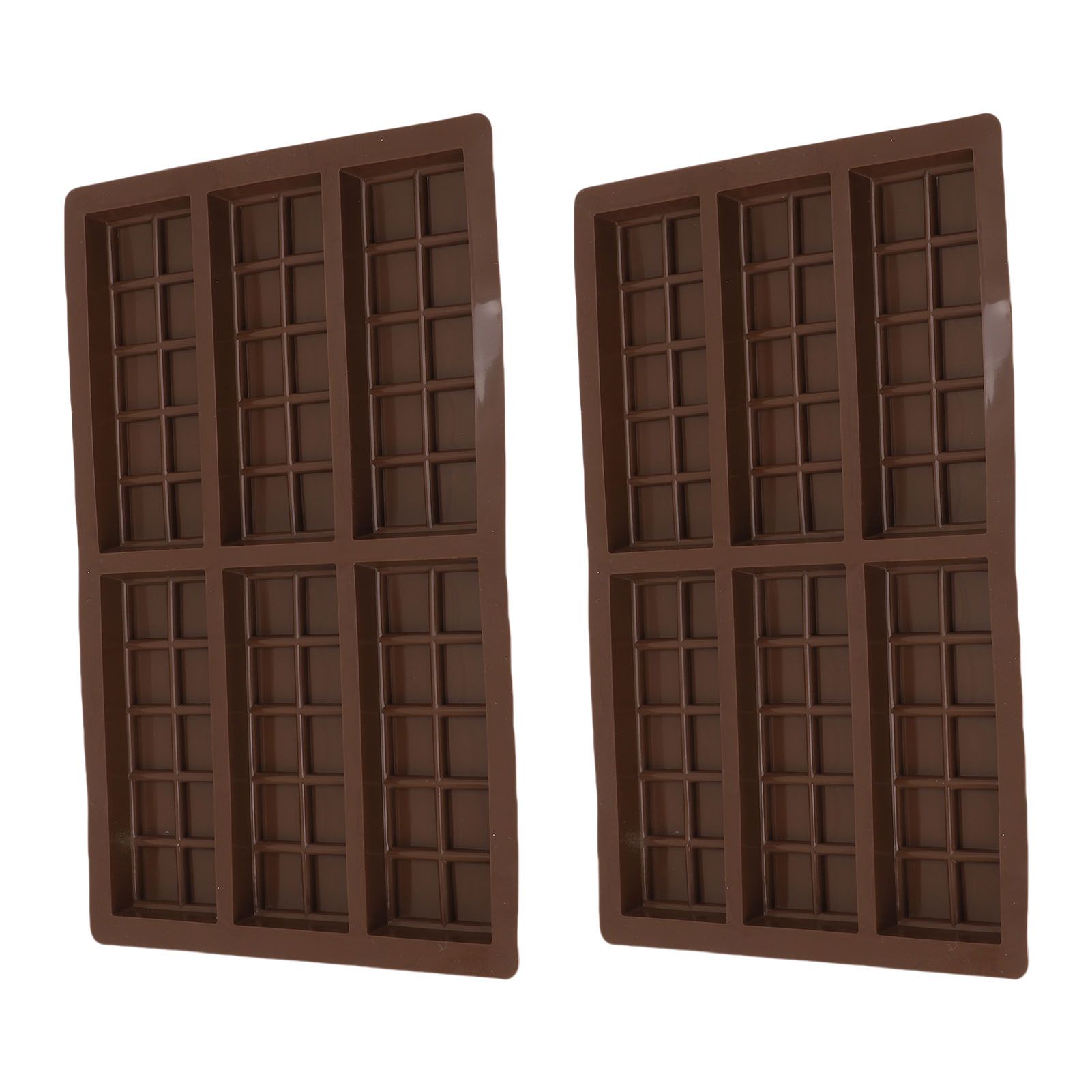 2PCS Chocolate Bar Mold Soft Silicone Reusable Rectangle Grid Chocolate Baking view 8