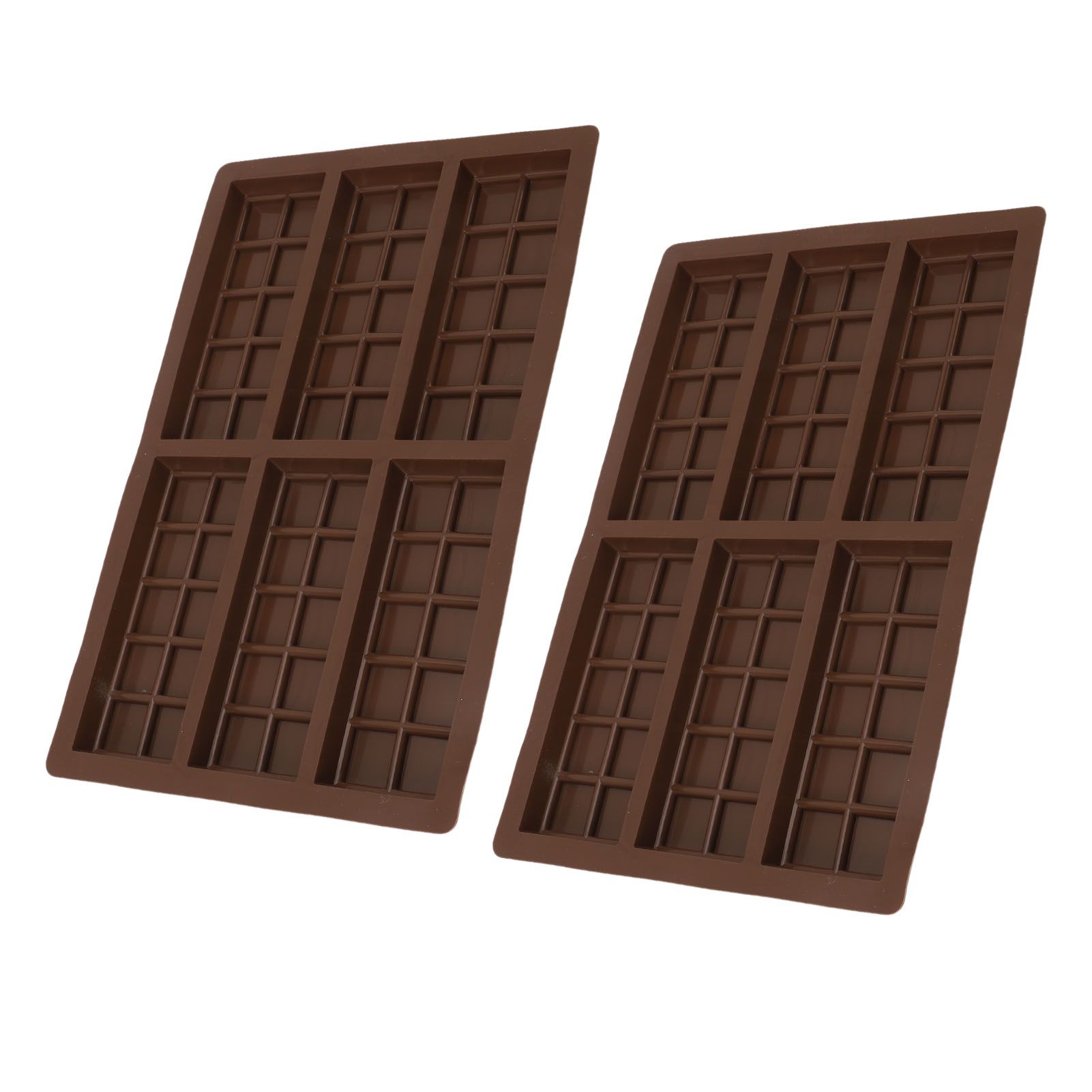2PCS Chocolate Bar Mold Soft Silicone Reusable Rectangle Grid Chocolate Baking view 9
