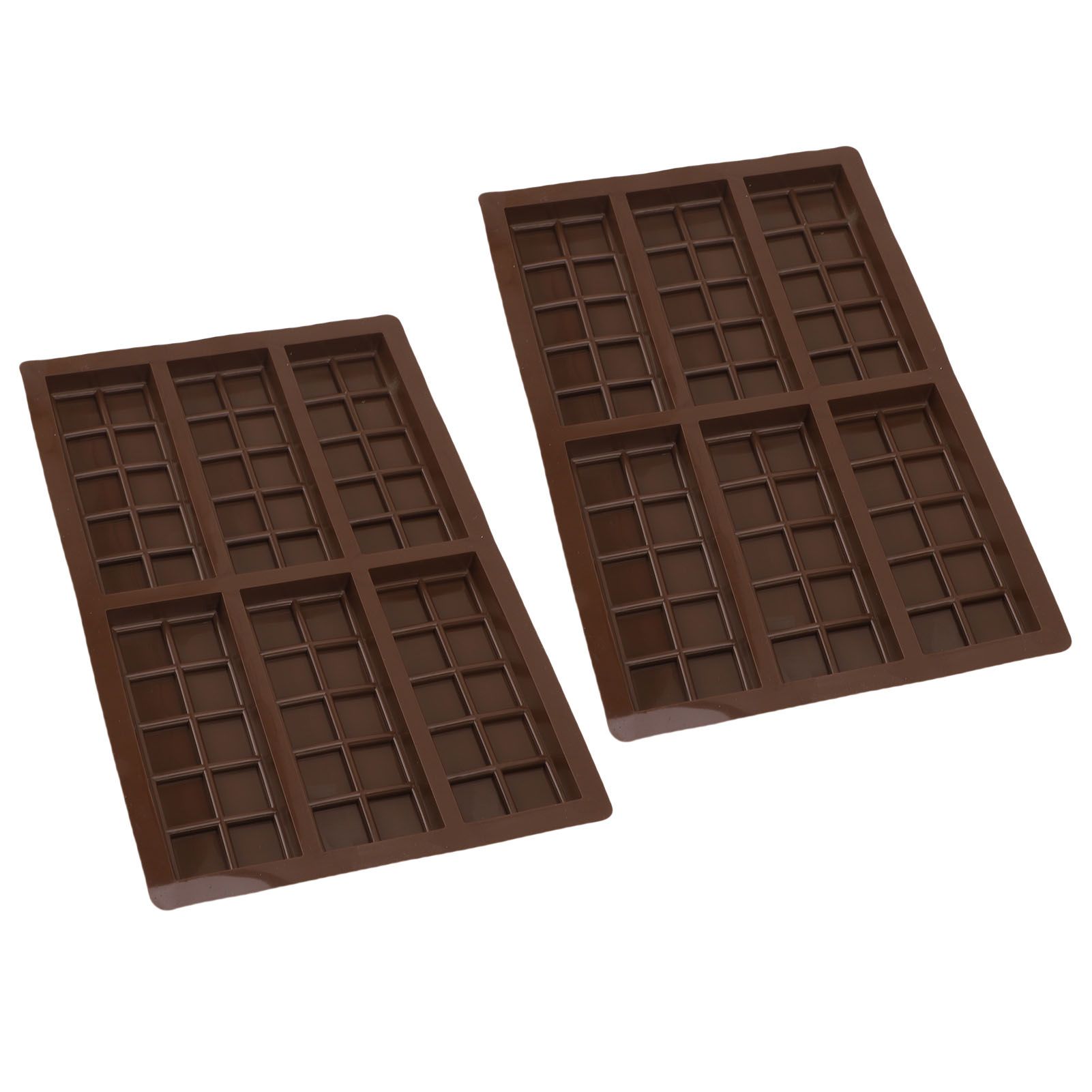 2PCS Chocolate Bar Mold Soft Silicone Reusable Rectangle Grid Chocolate Baking view 10
