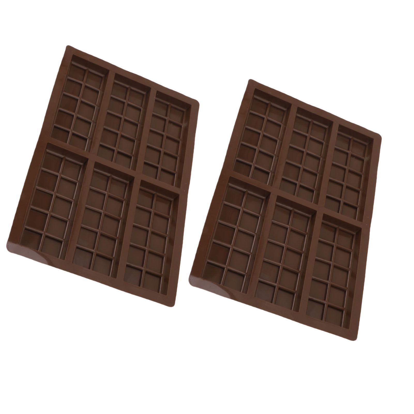 2PCS Chocolate Bar Mold Soft Silicone Reusable Rectangle Grid Chocolate Baking view 11