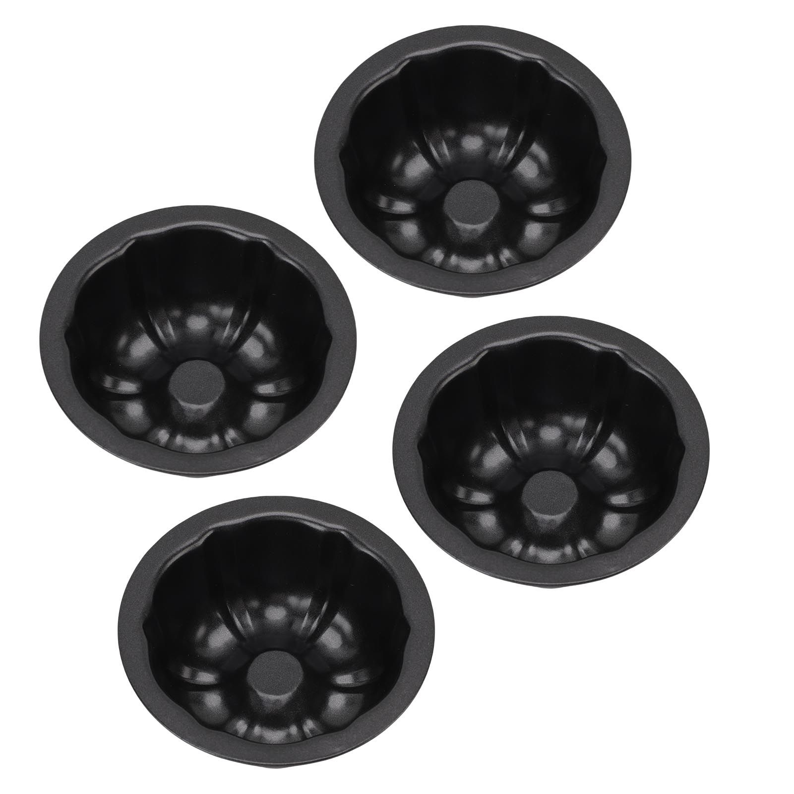 4Pcs Mini Flan Mold Round Pudding Baking Nonstick 4in Pumpkin Cake Pans for Bakery view 9