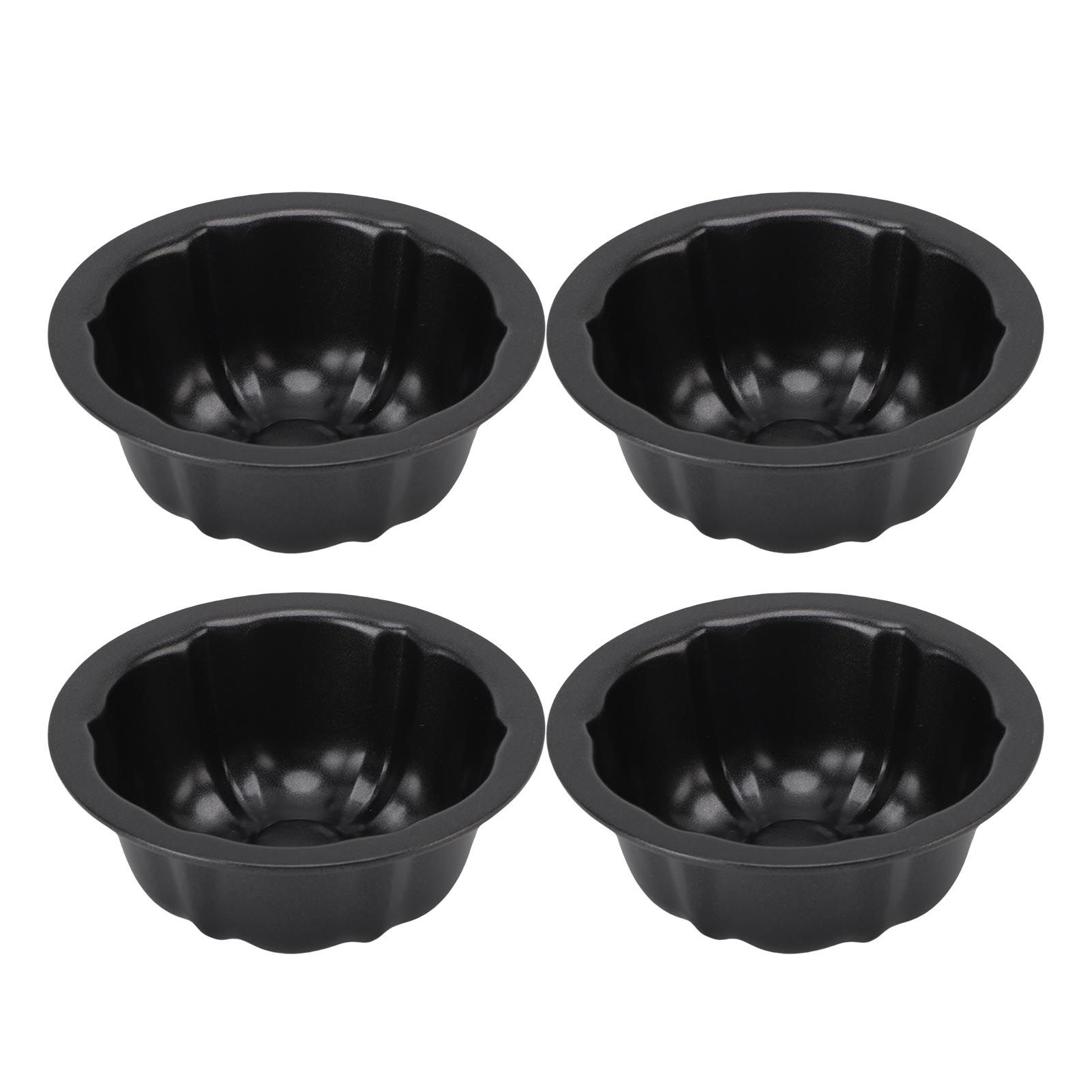 4Pcs Mini Flan Mold Round Pudding Baking Nonstick 4in Pumpkin Cake Pans for Bakery view 10