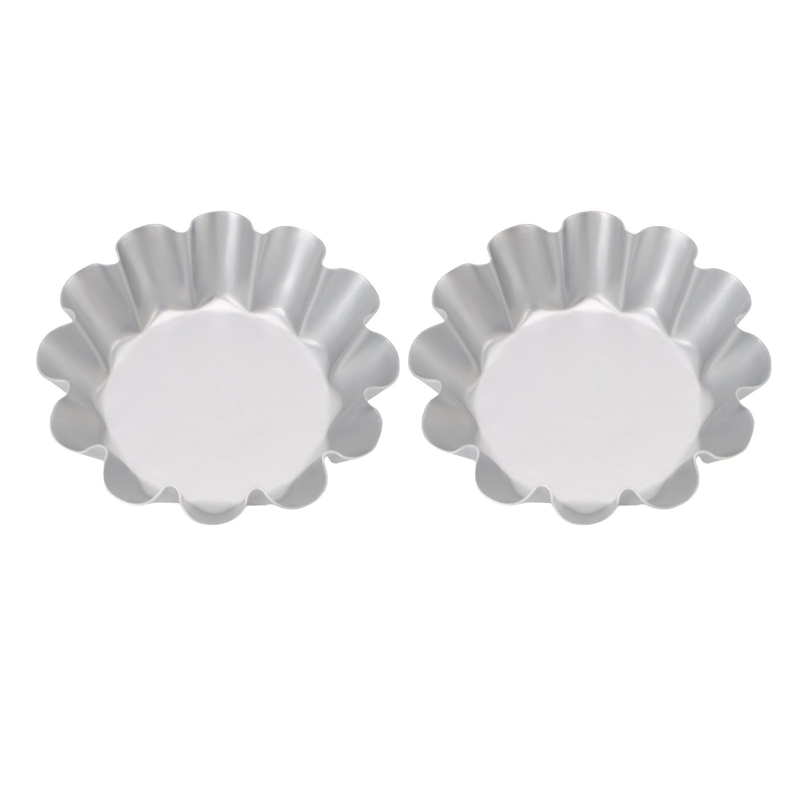 2Pcs Tart Mold Aluminum Alloy Flower Shaped Non Stick Baking Mould for Bread view 12