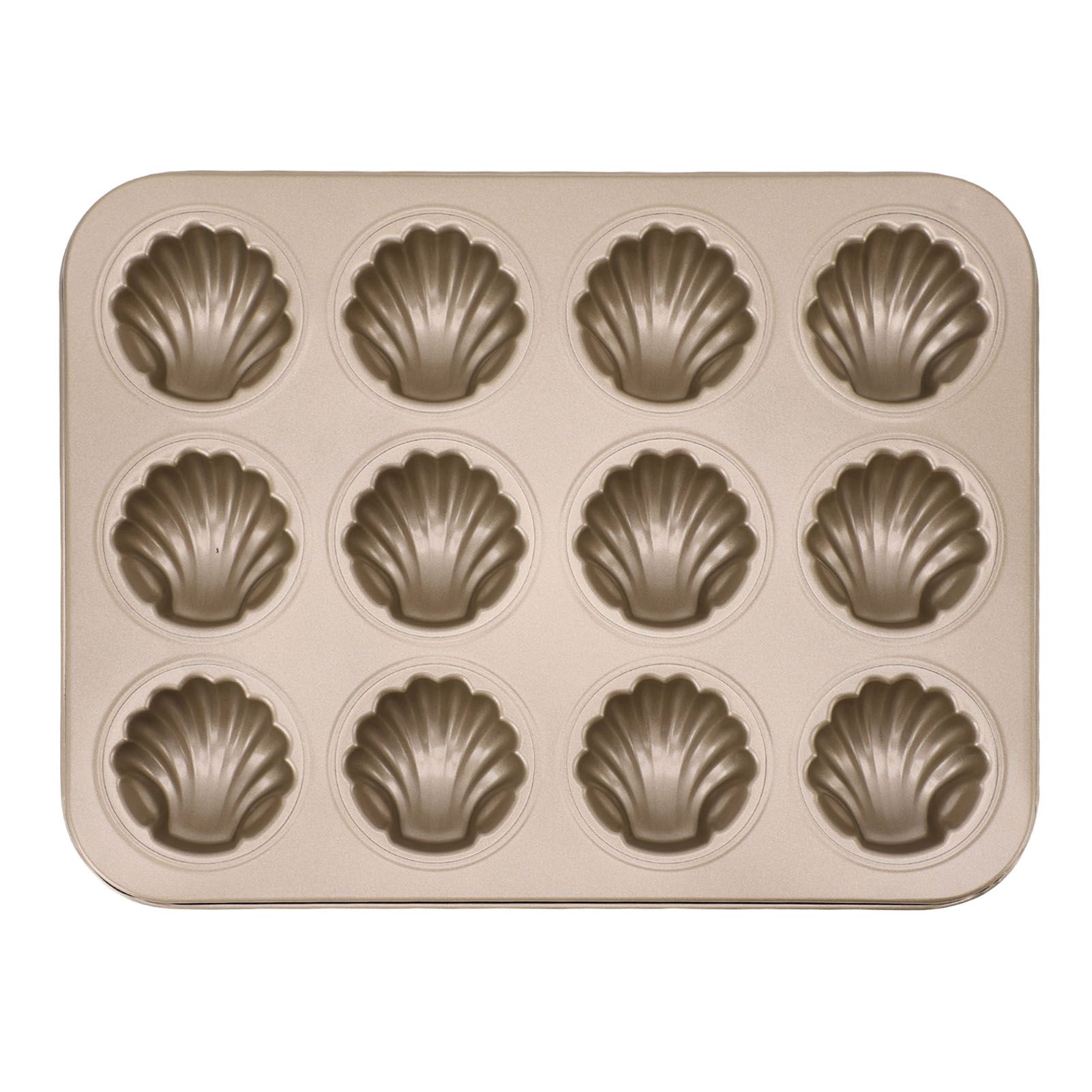 12 Cavity Baking Mold Carbon Steel Shell Shaped Cookies Trays Baking Pan Mold view 3