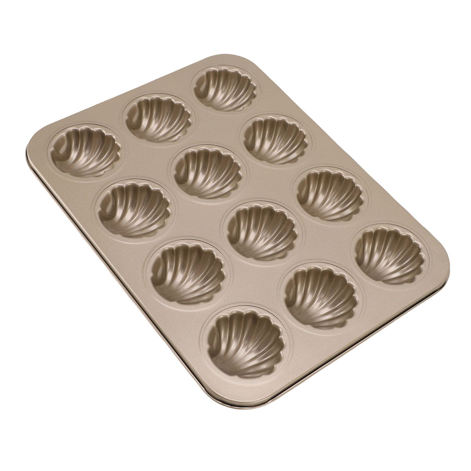 12 Cavity Baking Mold Carbon Steel Shell Shaped Cookies Trays Baking Pan Mold view 10