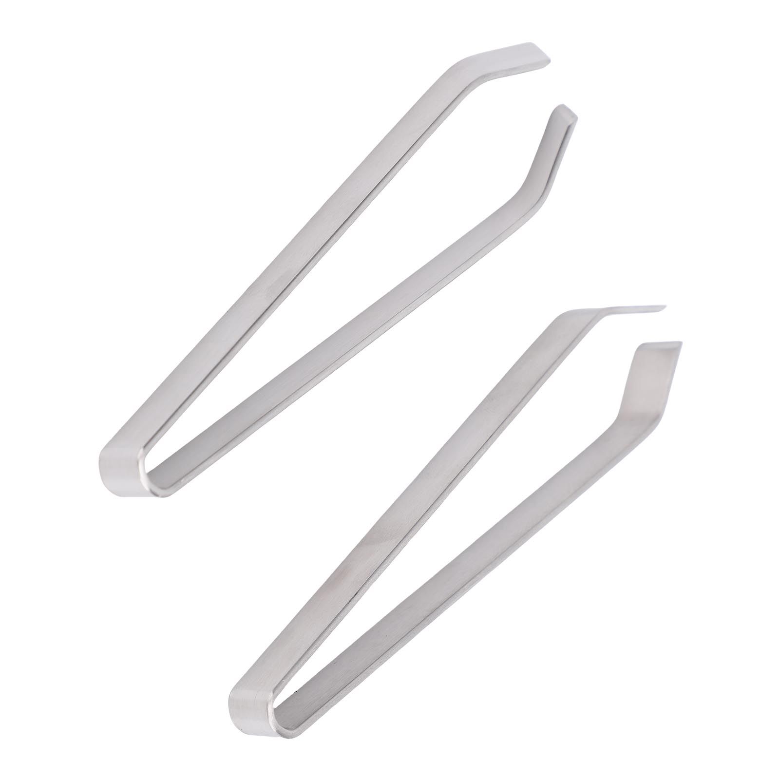 Fish Bone Tweezers Stainless Steel Flat and Slant Tweezers Pliers Remover Tool view 4