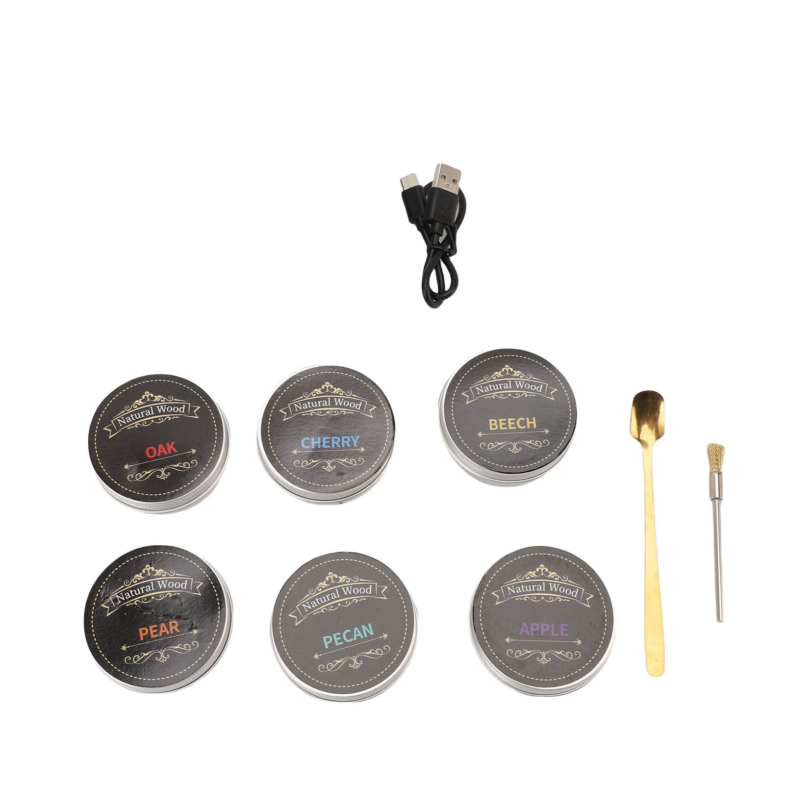 Electric Cocktail Smoker Kit with Wood Chips Rechargeable Whiskey Drink Smoker view 7