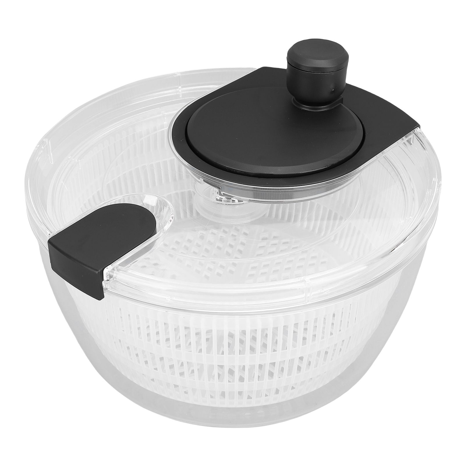 Manual Salad Dehydrator Transparent Plastic Hand Crank Vegetable Washer Dryer view 4