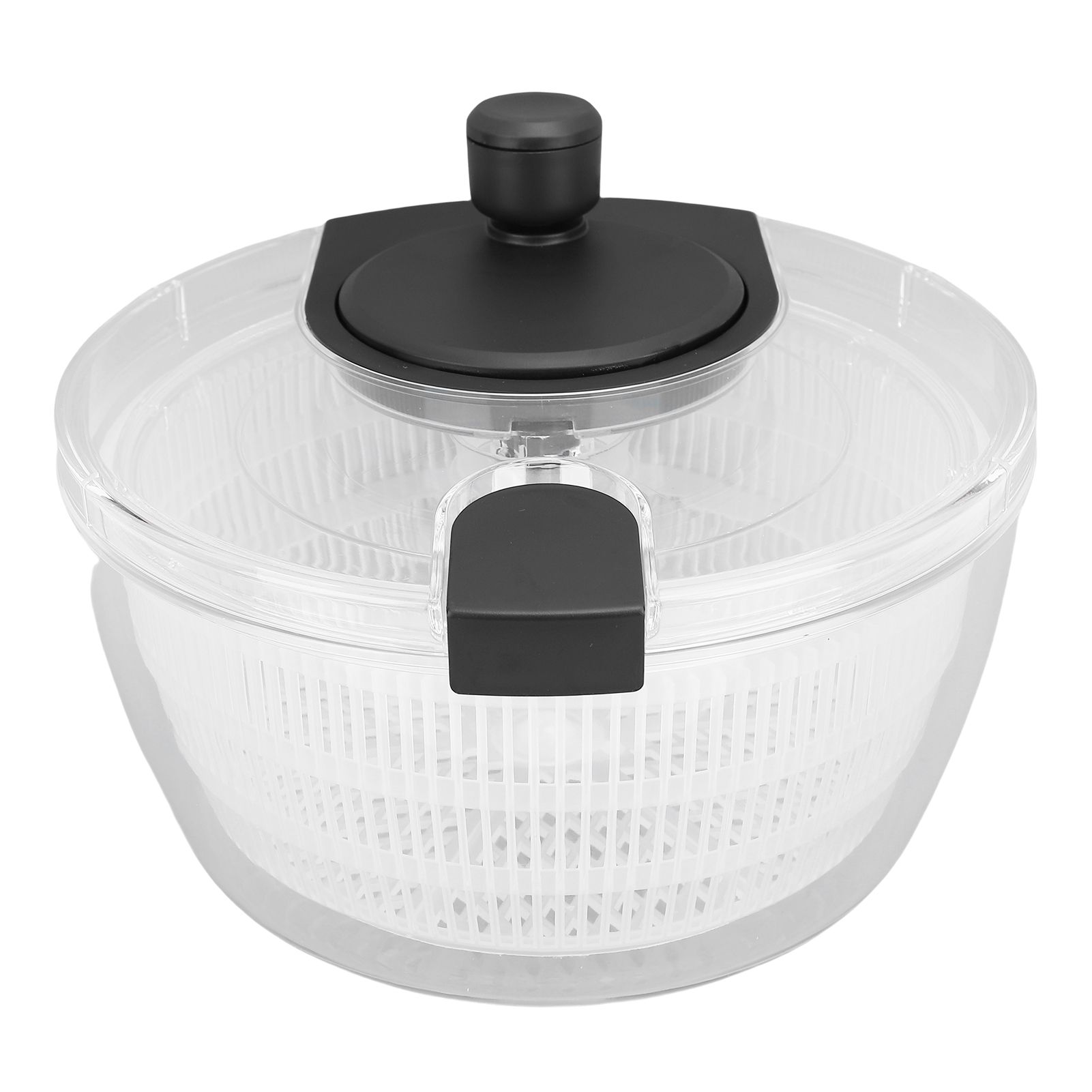 Manual Salad Dehydrator Transparent Plastic Hand Crank Vegetable Washer Dryer view 6
