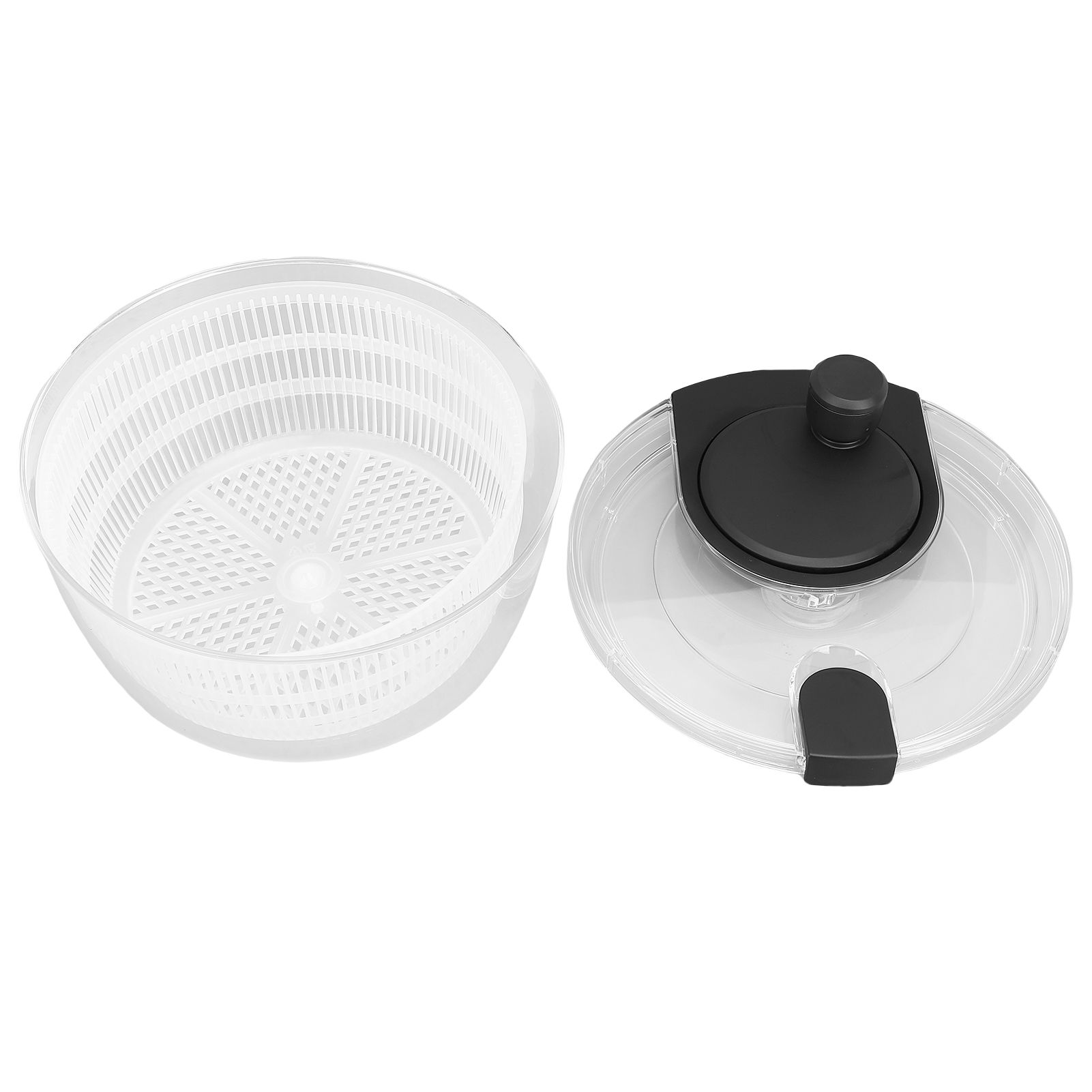 Manual Salad Dehydrator Transparent Plastic Hand Crank Vegetable Washer Dryer view 10