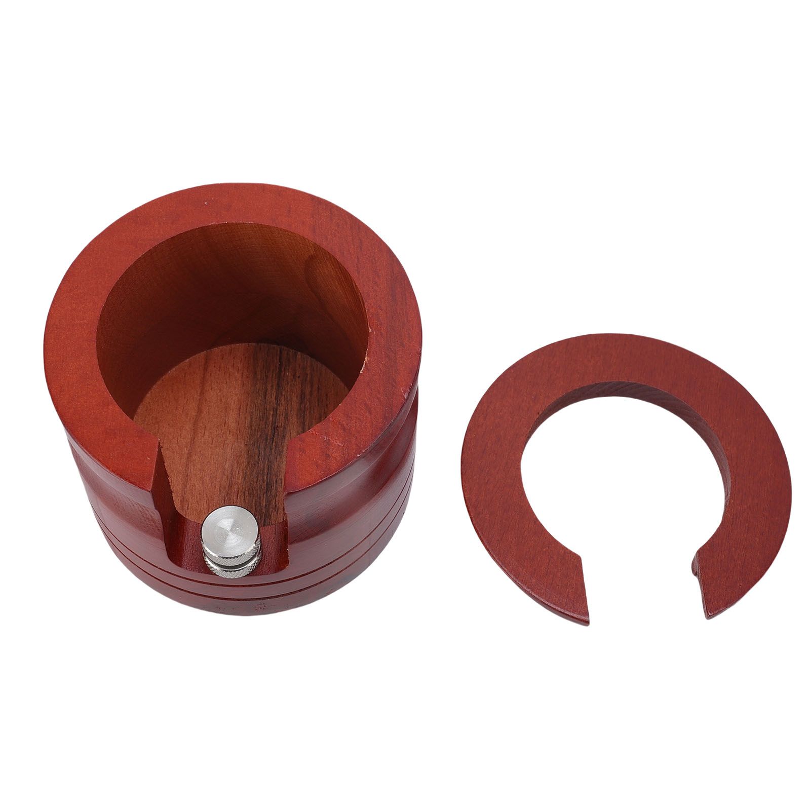Coffee Portafilter Holder Solid Wood Height Adjustable Tamping Station for view 11