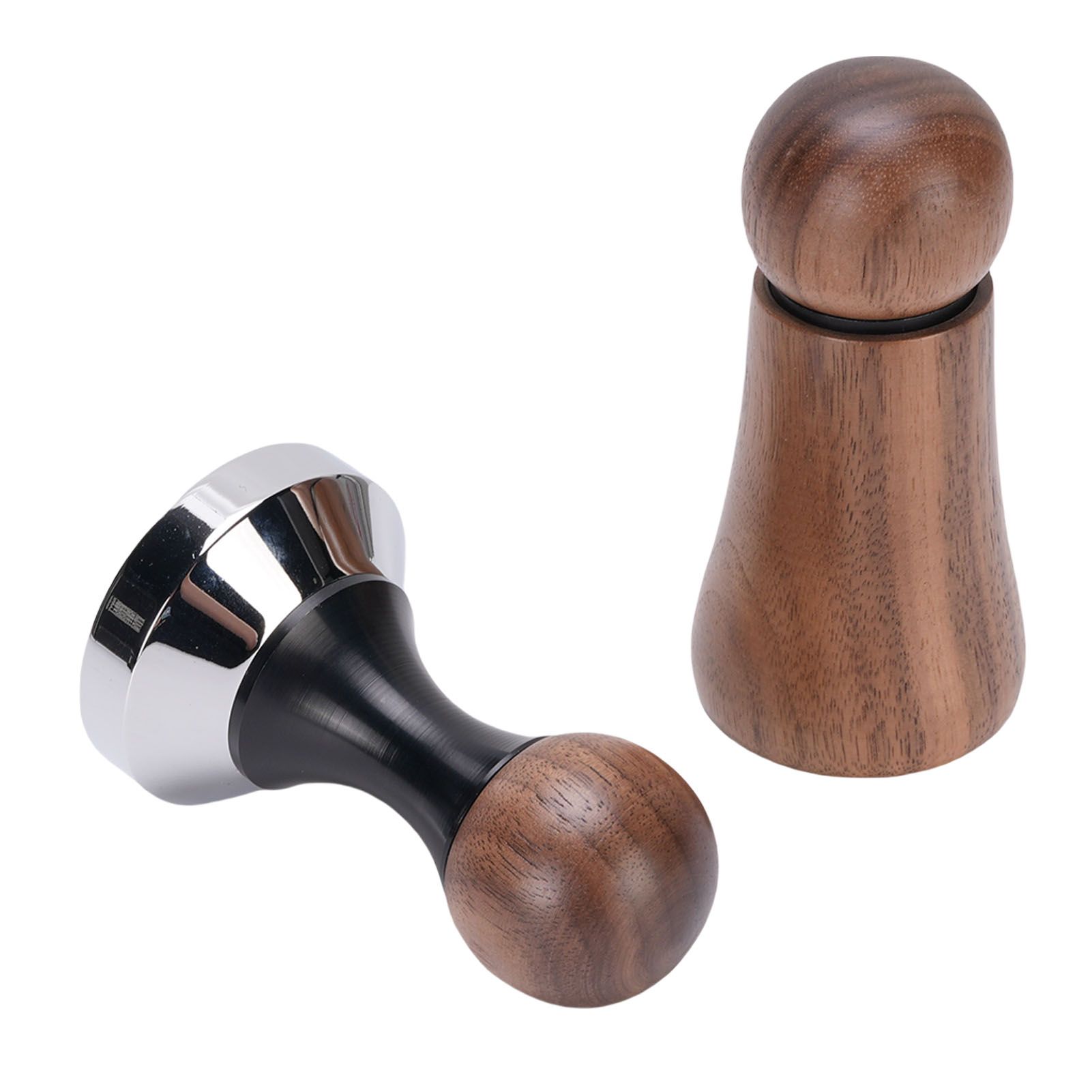 Needle Type Coffee Distributor Stainless Steel Walnut Wood Coffee Tamper for view 8